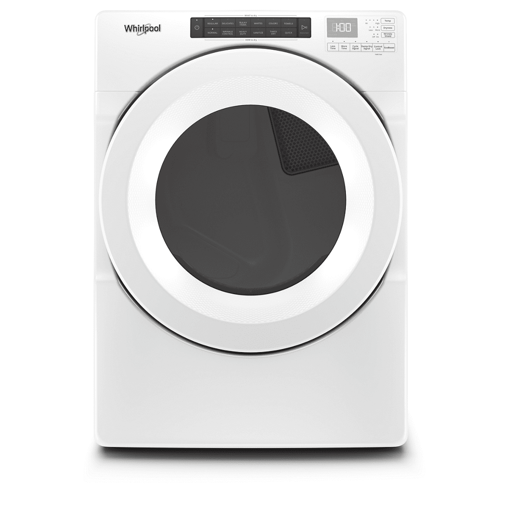 7.4 cu. ft. White Electric Front Load Dryer with Intuitive Controls