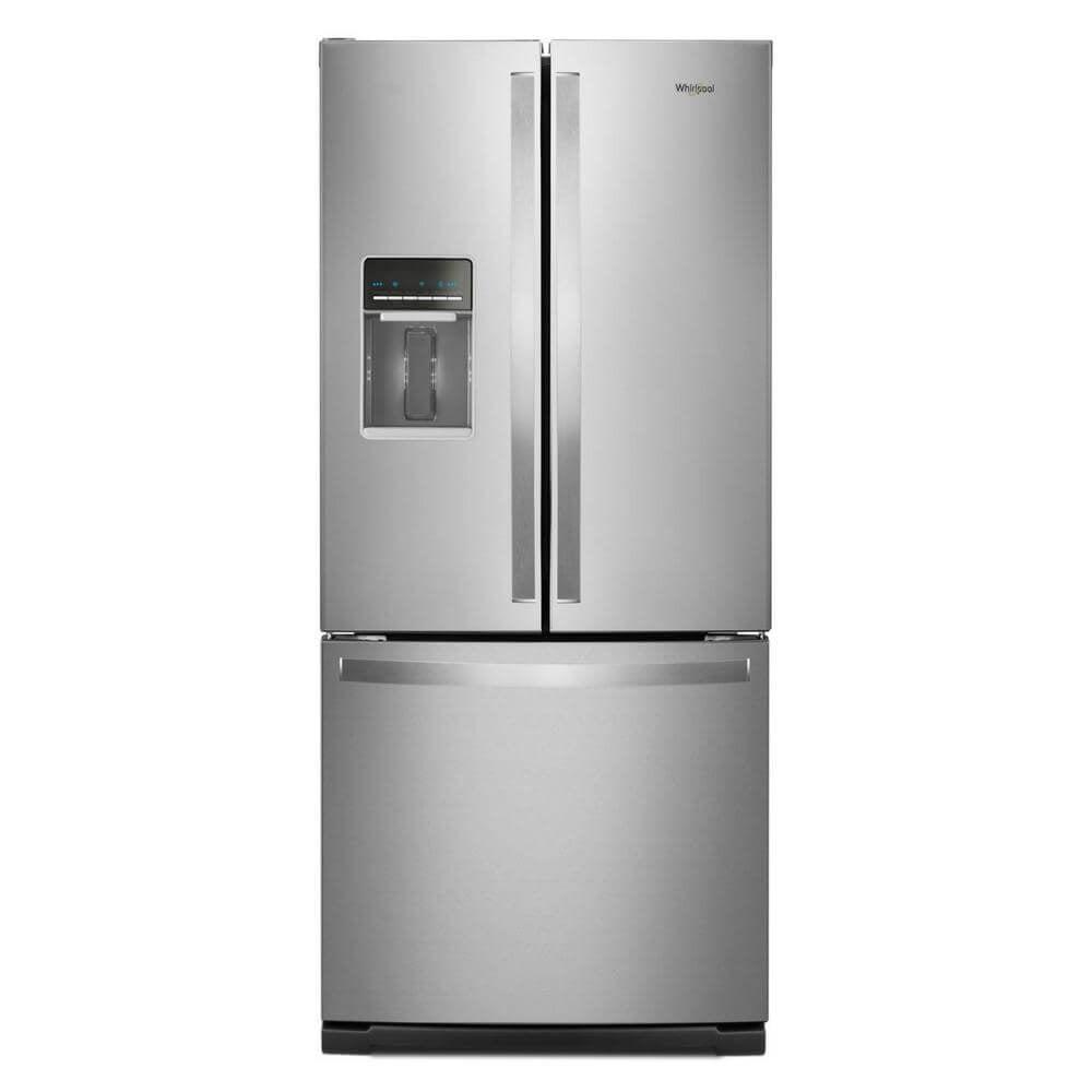 Whirlpool 30" Stainless Steel French Door Refrigerator with Water Dispenser