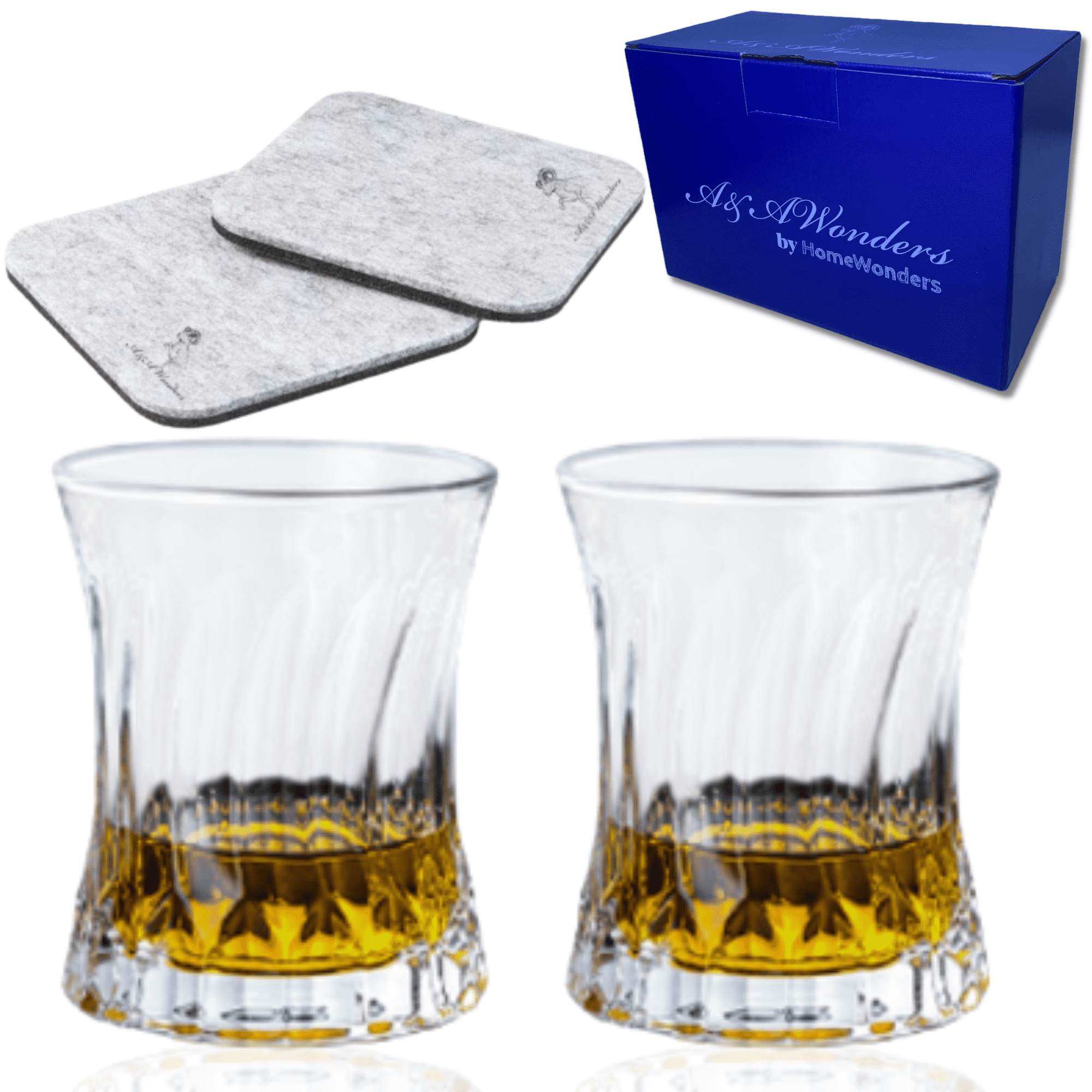 A&A Wonders 10oz. Whiskey Glass Set (Set of 2)