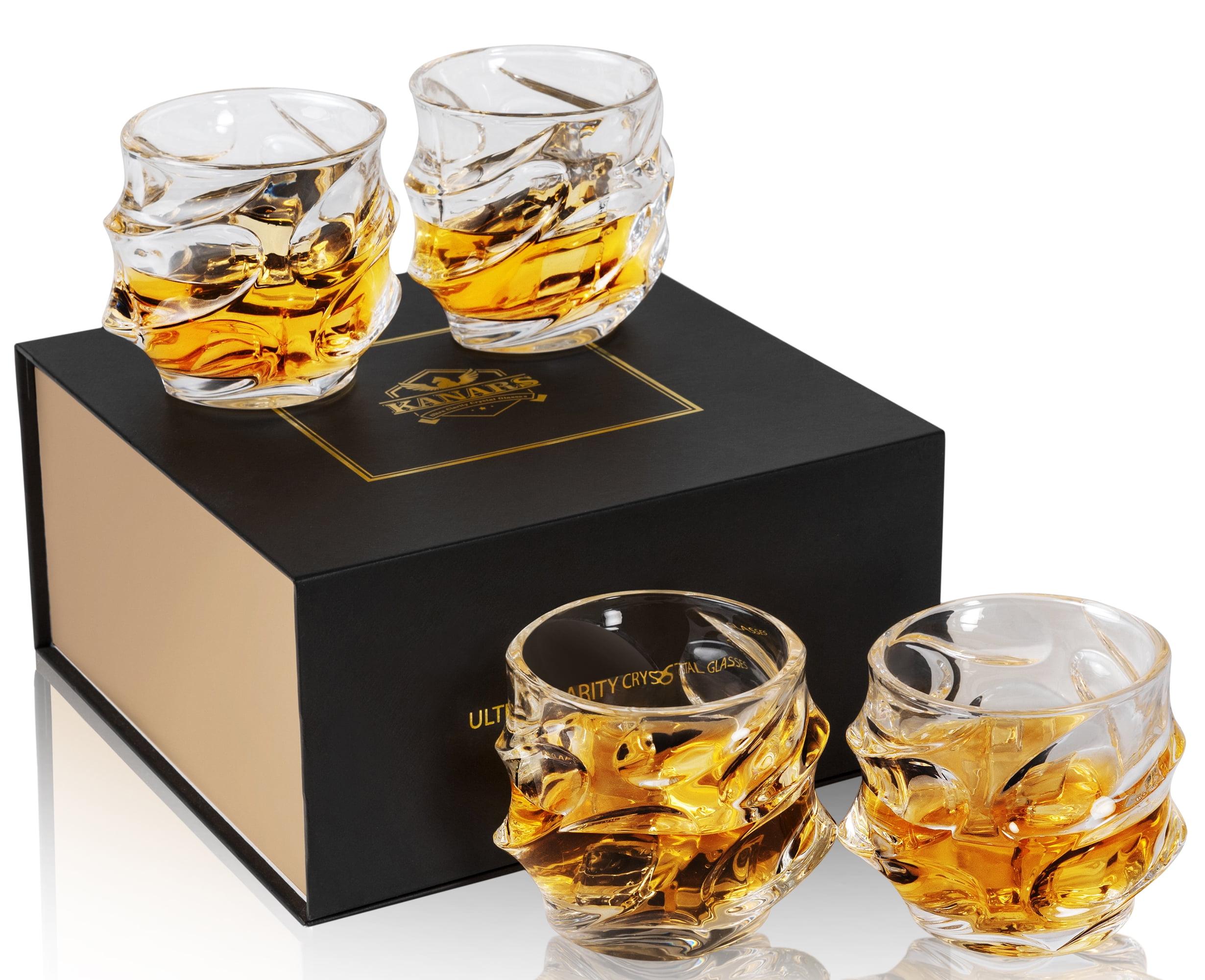 11oz Lead-Free Crystal Whiskey Glasses Set of 4