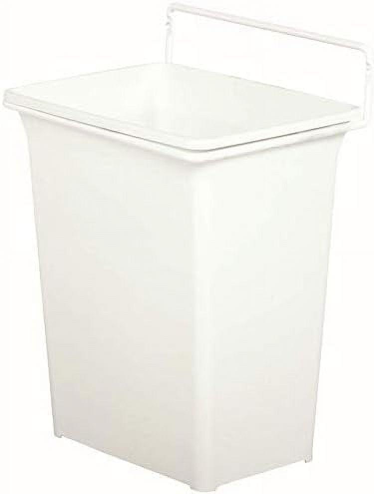 White Plastic Pull-Out Kitchen Waste Bin, 2.25 Gallons