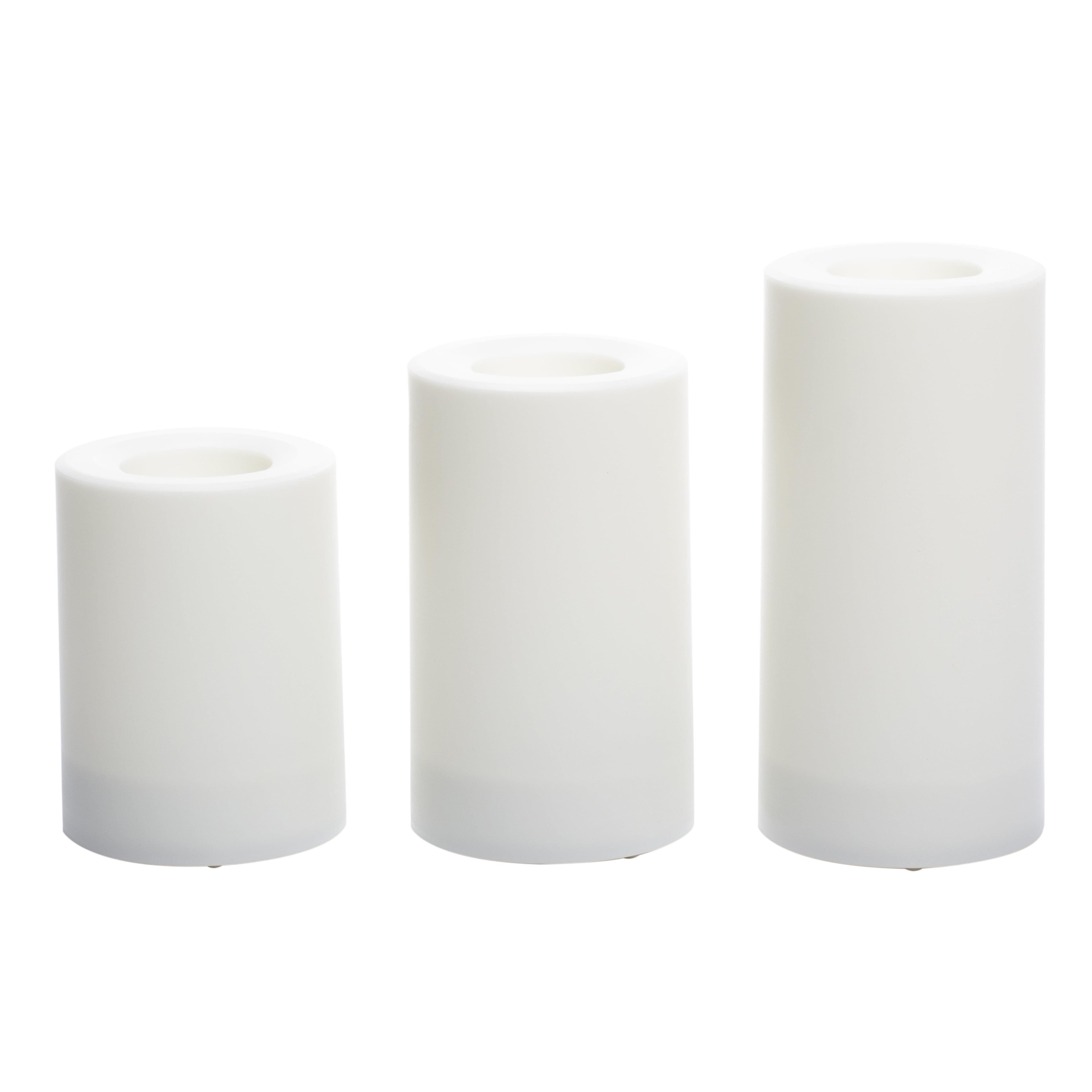 White 3-Pack LED Pillar Candles by Ashland®