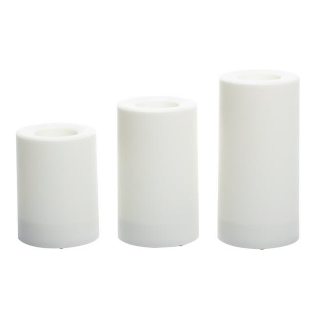 White 3-Pack LED Pillar Candles by Ashland®