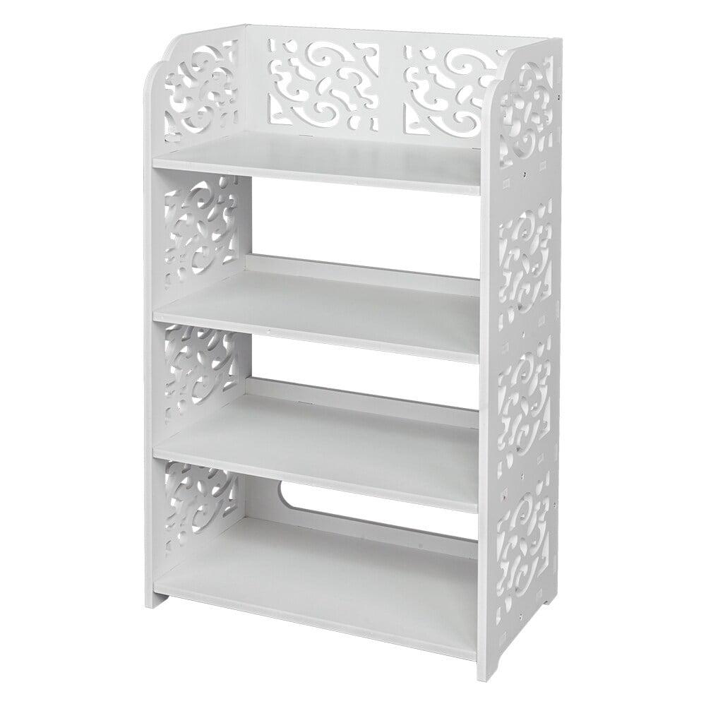 White 4-tier Shoe Rack Organizer Storage Shelf White