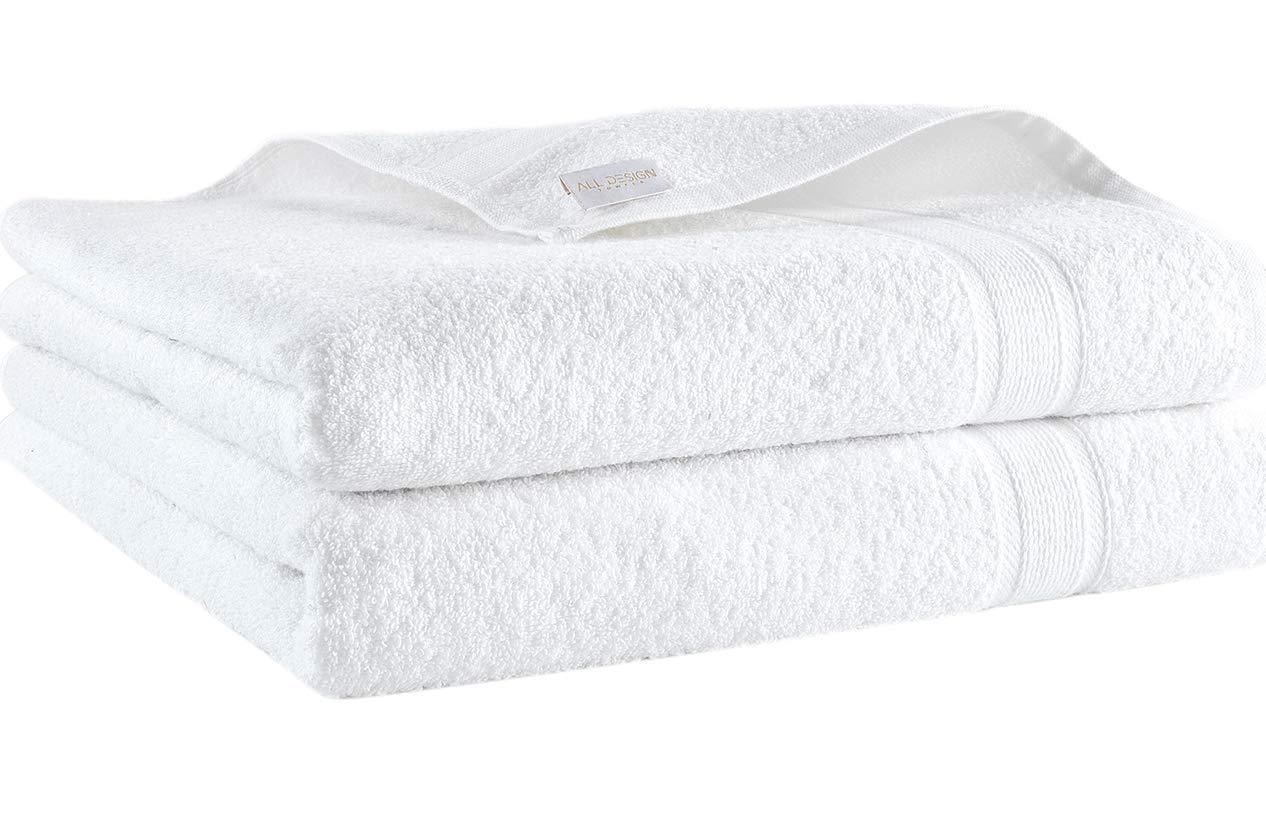 White Quick-Dry Turkish Cotton Bath Towels 27" x 54" Set of 4