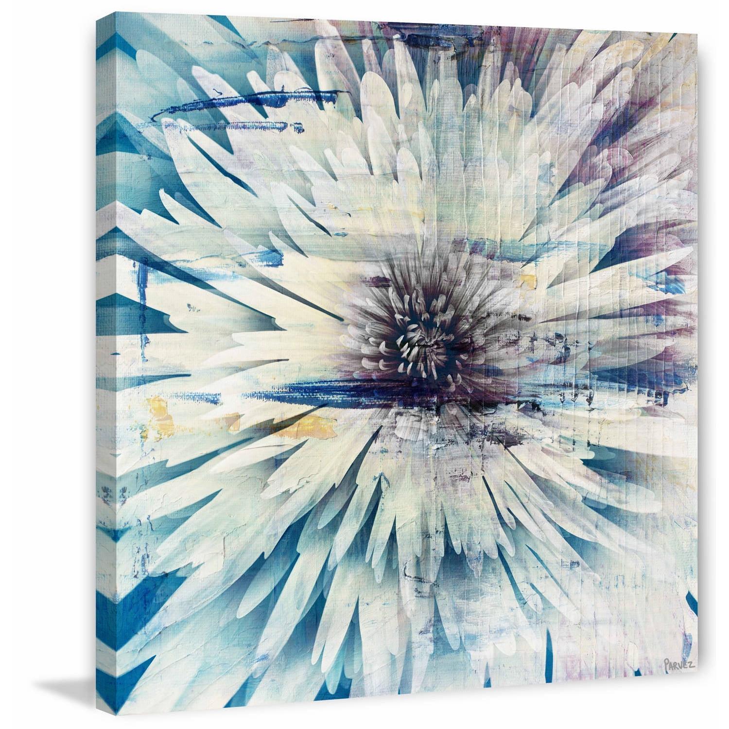 Parvez Taj Rustic Floral " White Burst Bloom " by Parvez Taj