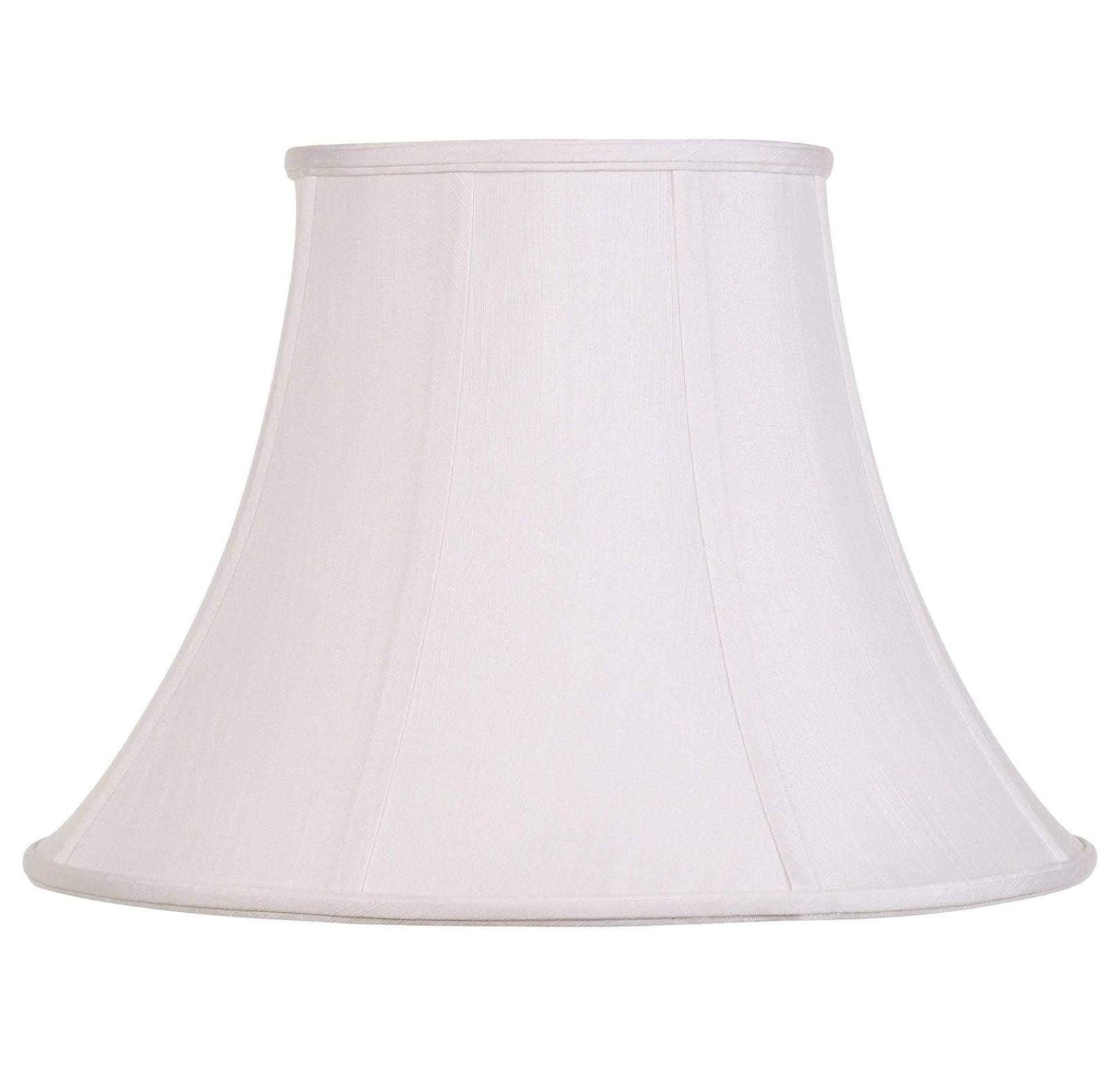 White Large Bell Lamp Shade with Brass Fitting