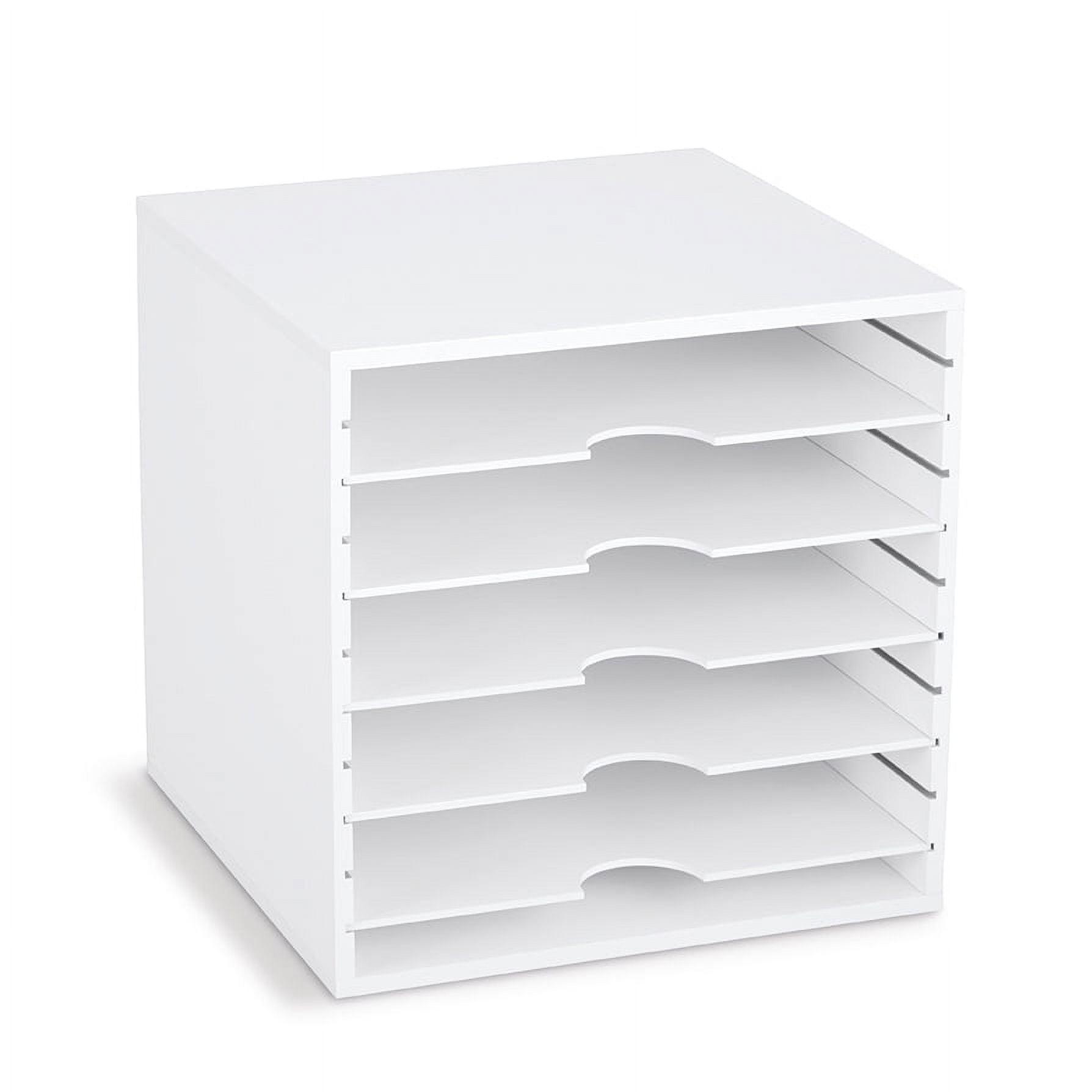 White Adjustable Modular Panel Cube Organizer