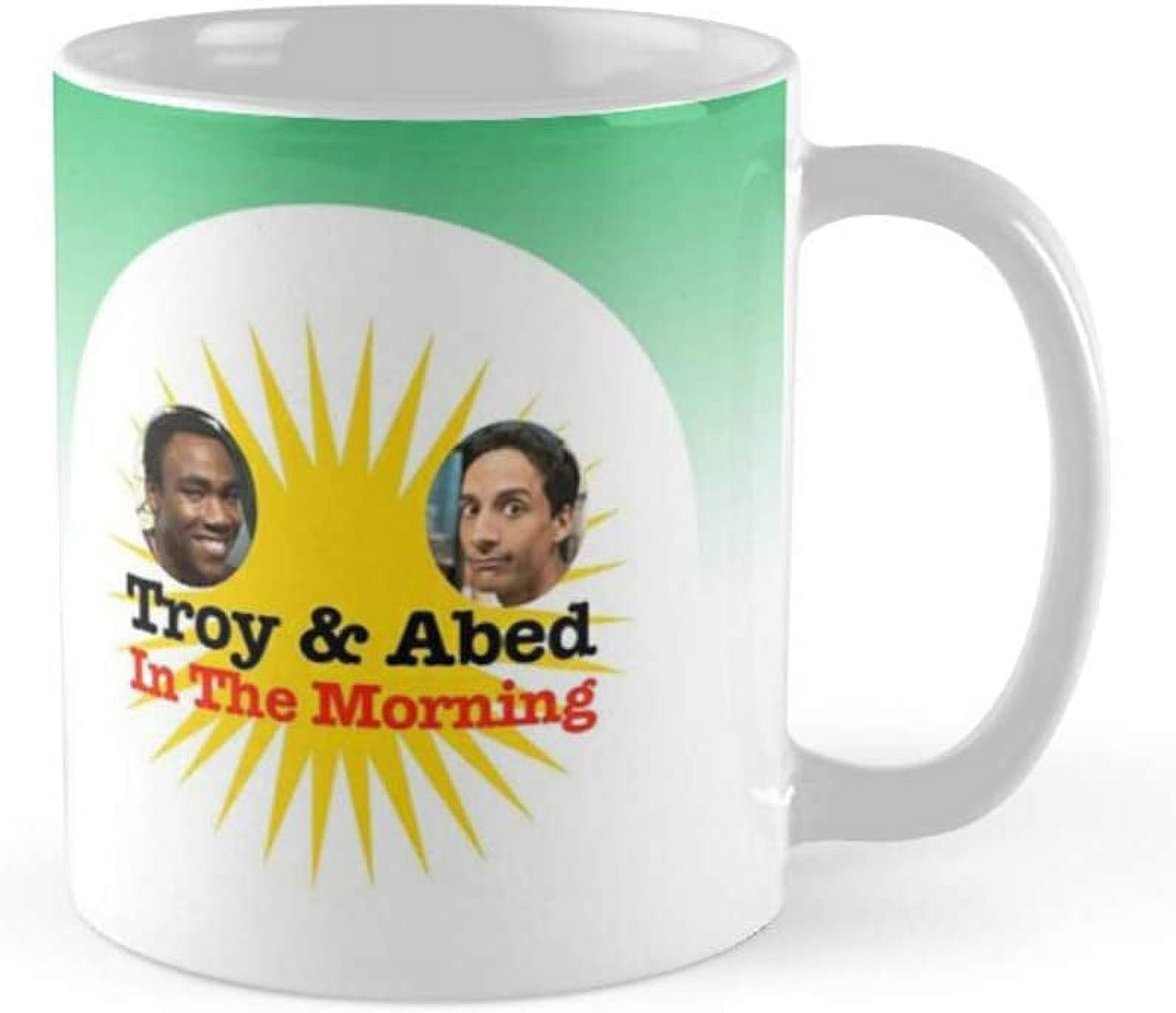 NBC Community Troy & Abed in the Morning White Mug 11oz - Officially Licensed
