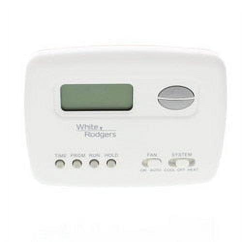 White Programmable Digital Heat Pump Thermostat with Mounting Hardware