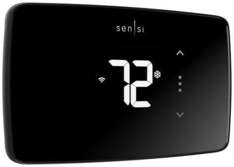 Black Sensi Lite Smart Thermostat with Glass Display