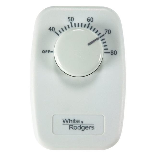 White Single Pole Line Voltage Baseboard Thermostat