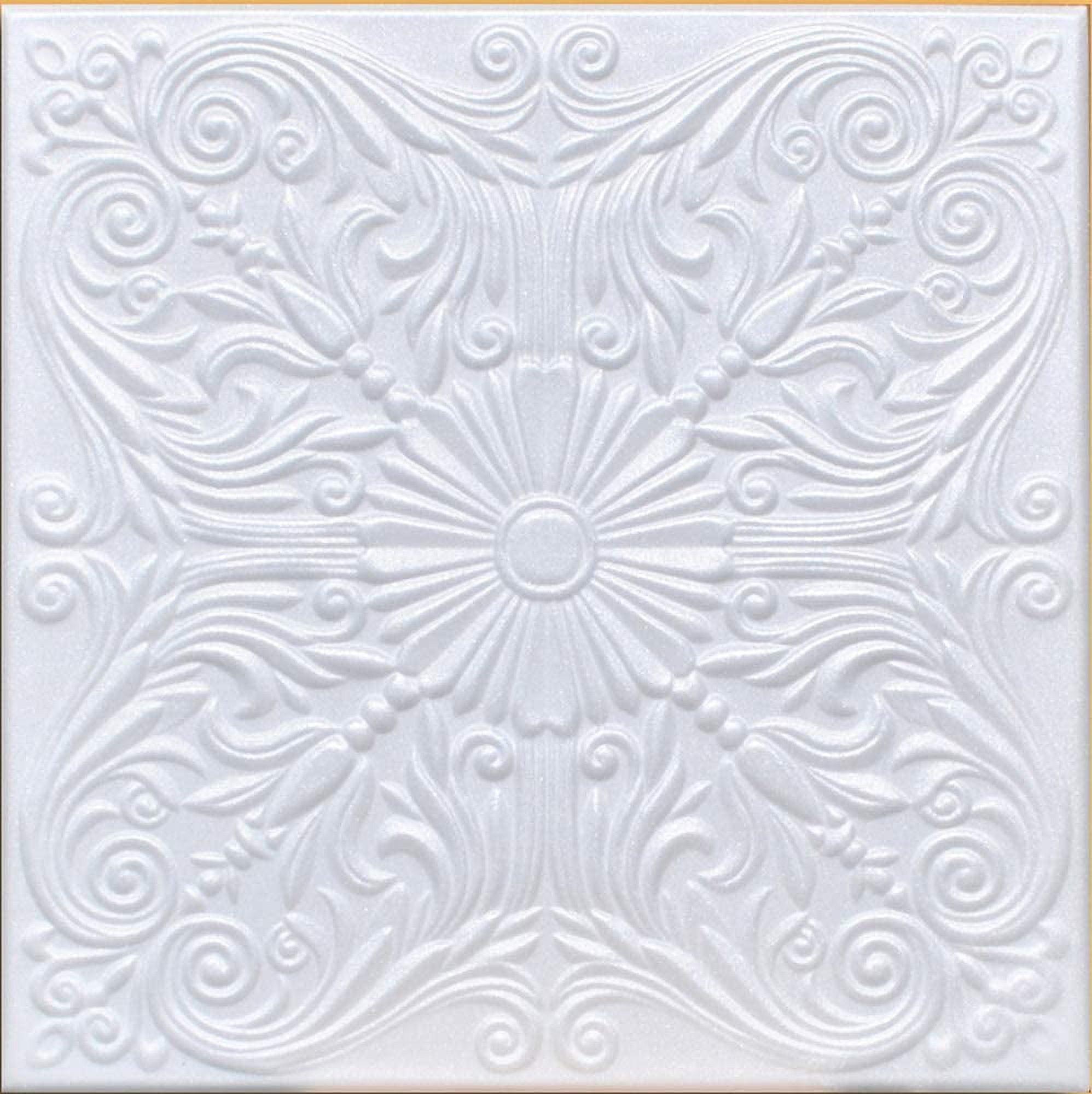 Antique Ceilings White Styrofoam Ceiling Tile Astana (Package of 8 Tiles) - same as Spanish Silver and R139