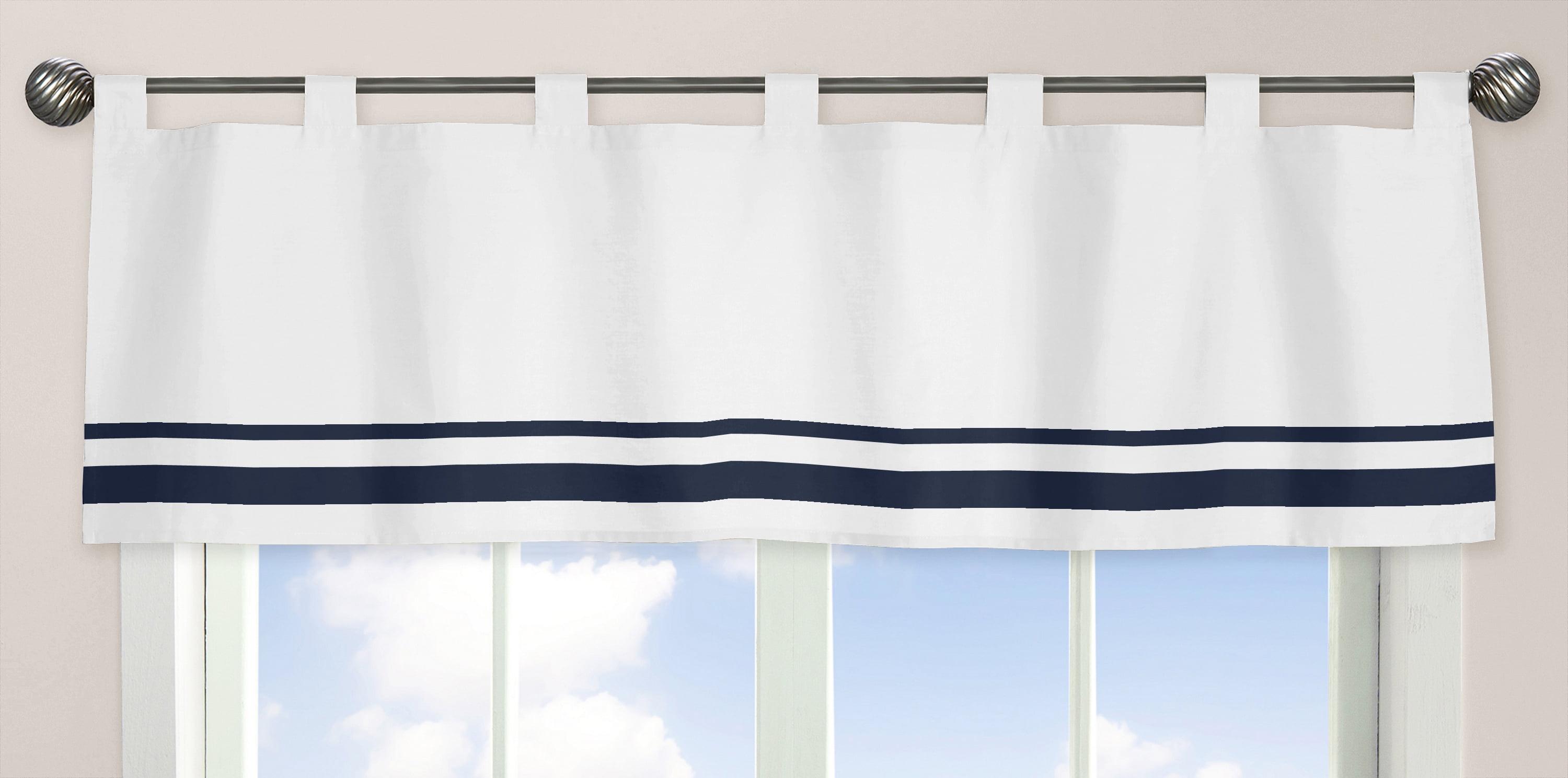 Hotel Curtain Striped Cotton Tailored 54" Window Valance