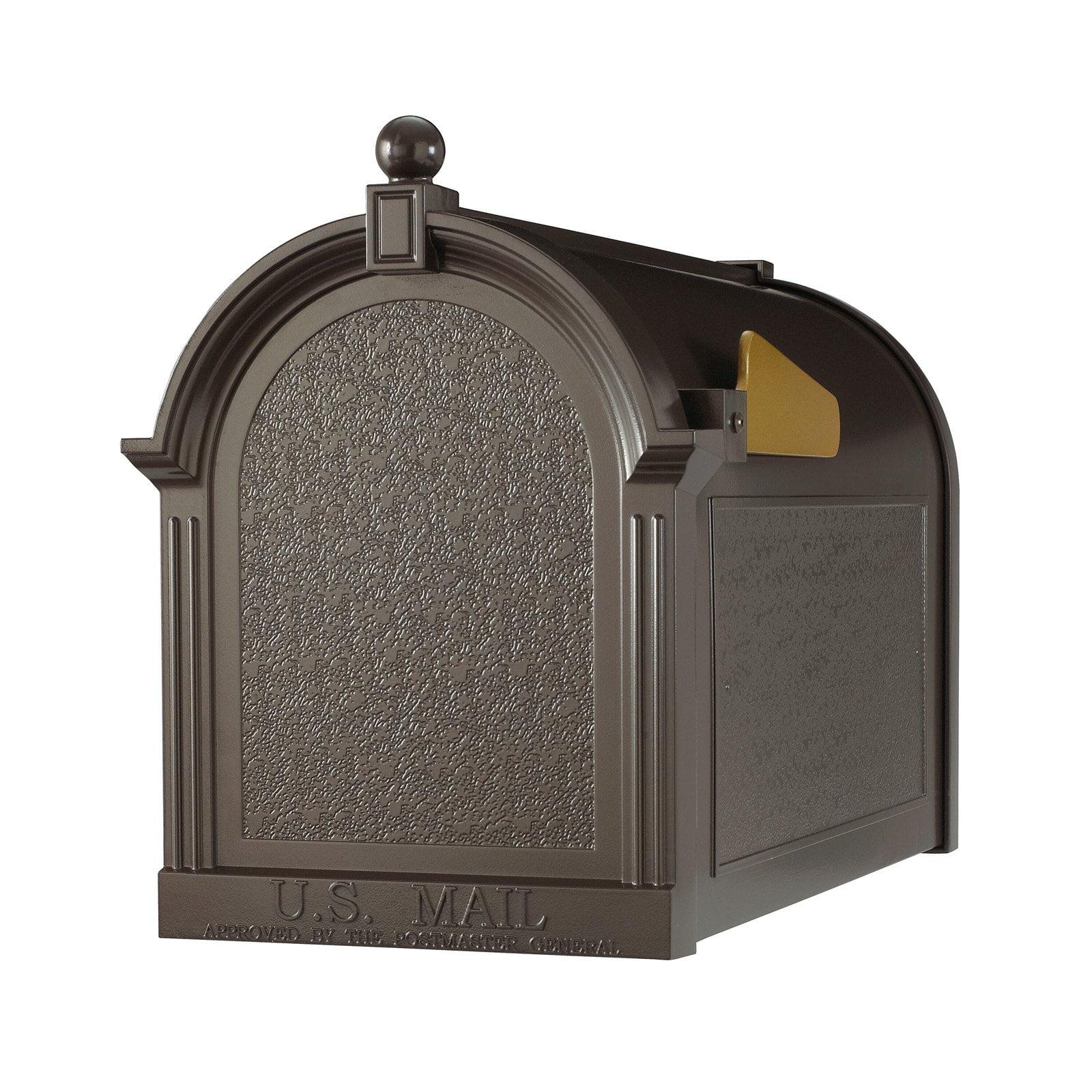 Whitehall French Bronze Lockable Aluminum Deluxe Mailbox