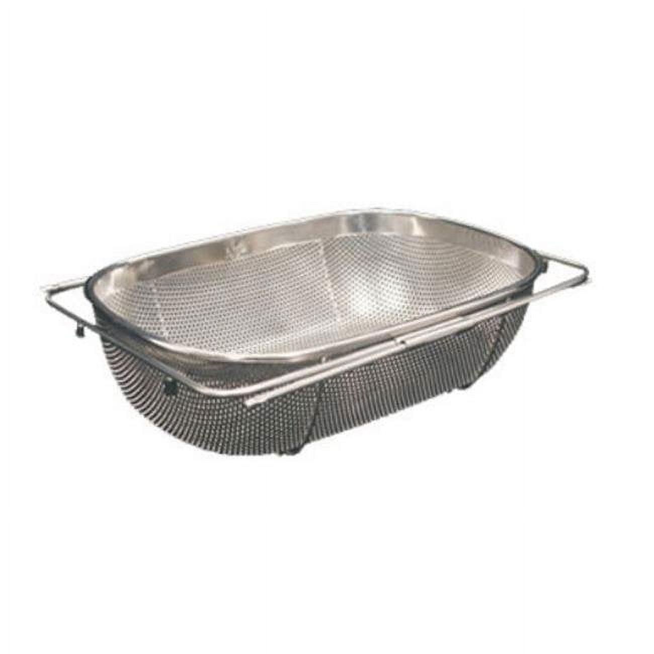 Silver Stainless Steel Over The Sink Extendable Colander Strainer