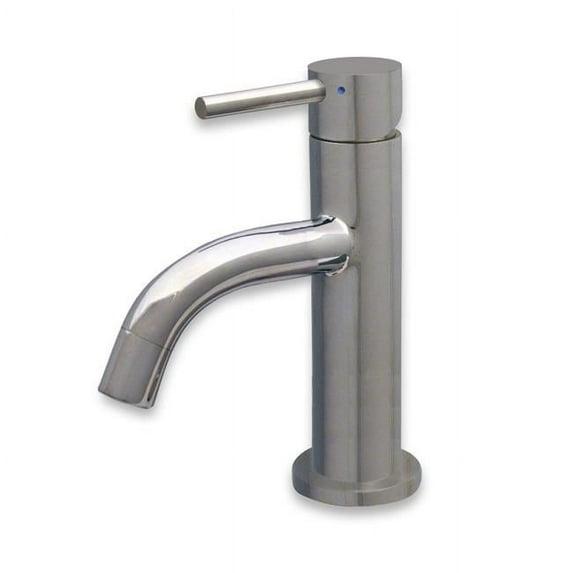 Whitehaus Collection WHS1010-SB-PSS Whitehaus Collection Stainless Steel Single Lever Bathroom Faucet with Pop-up Drain