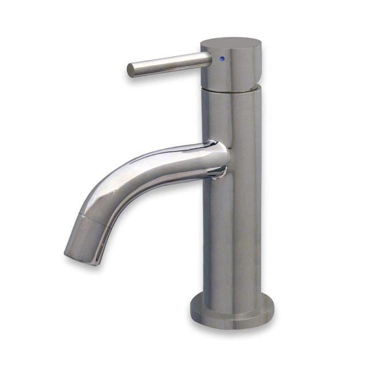 Whitehaus Collection Stainless Steel Single Lever Bathroom Faucet with Pop-up Drain