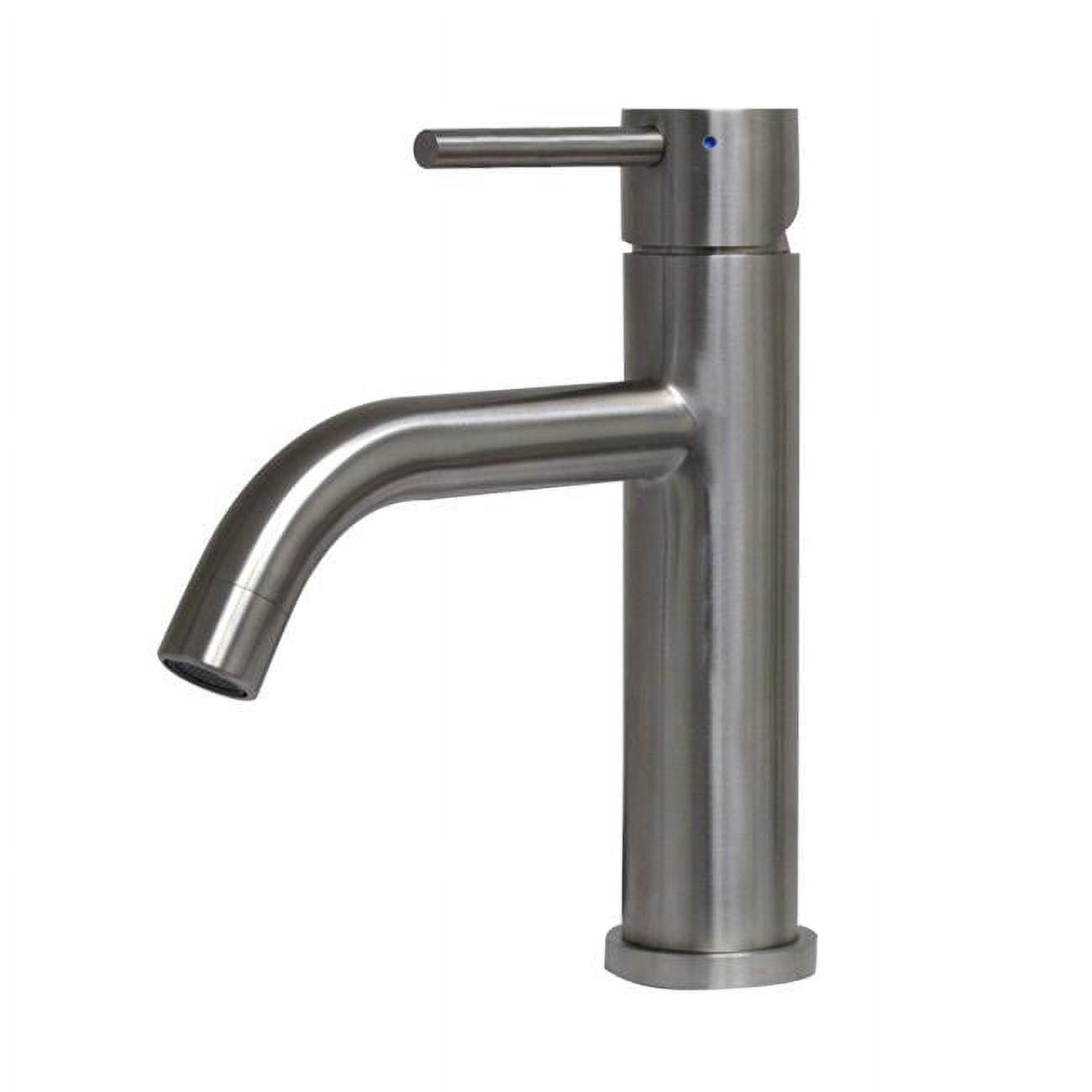 Whitehaus Collection Lead-free Solid Stainless Steel Single Lever Elevated Lavatory Faucet