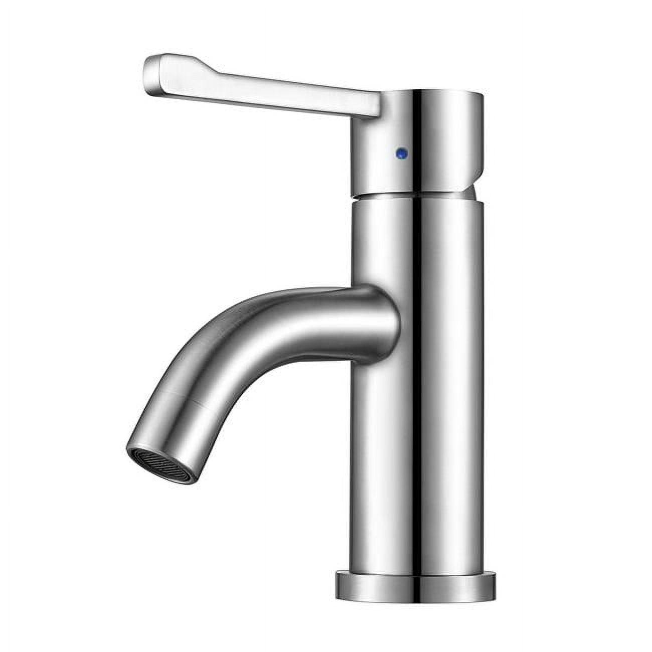 Waterhaus Extended Single Lever Lavatory Faucet in Polished Stainless Steel