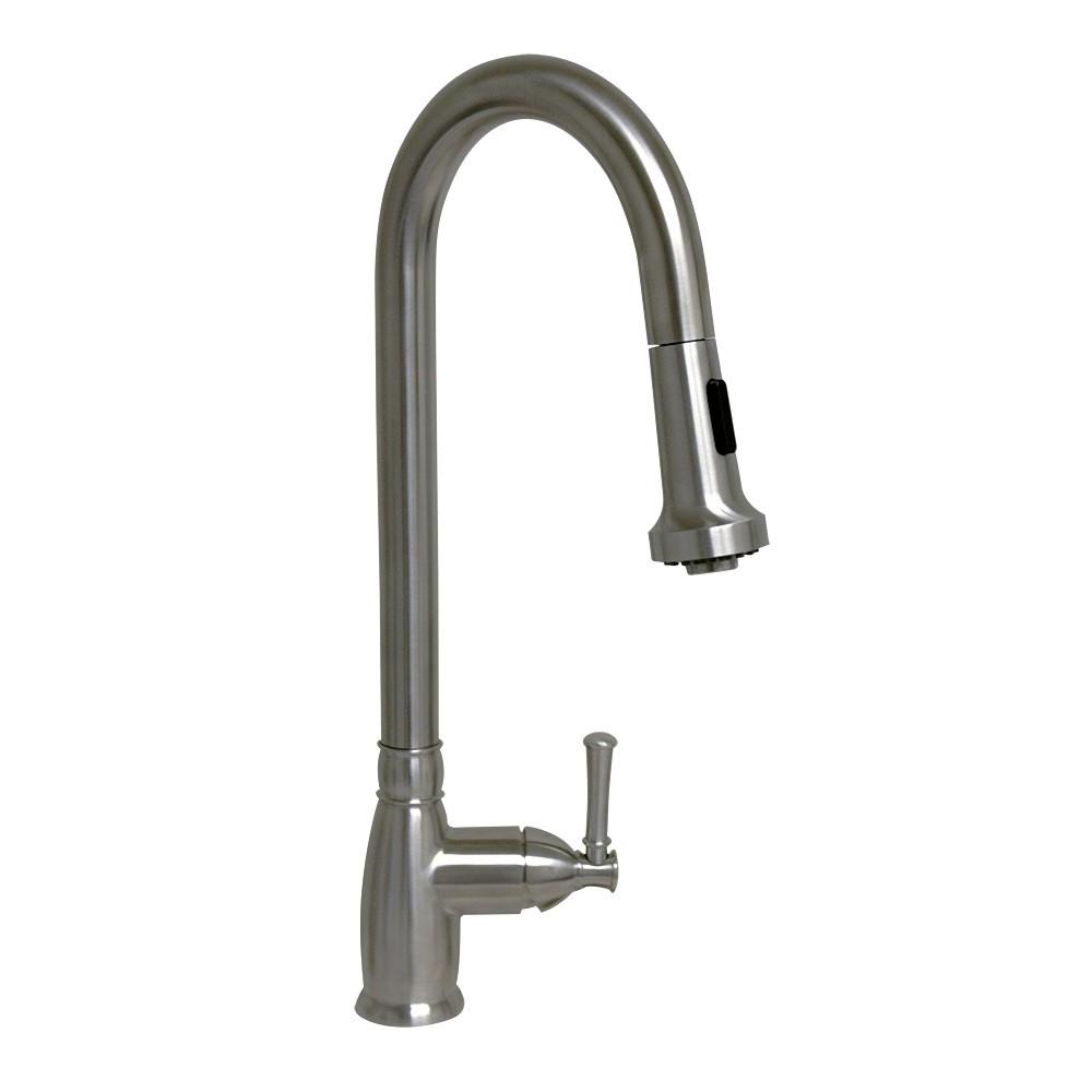 Stainless Steel Single-Hole Faucet with Pull-out Spray