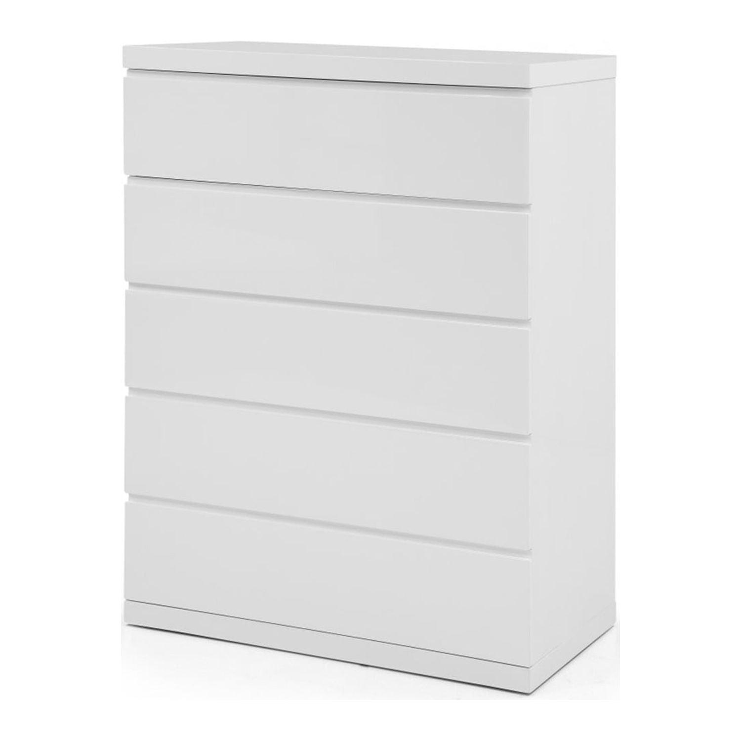 Contemporary High Gloss White Chest with Soft Close Drawers