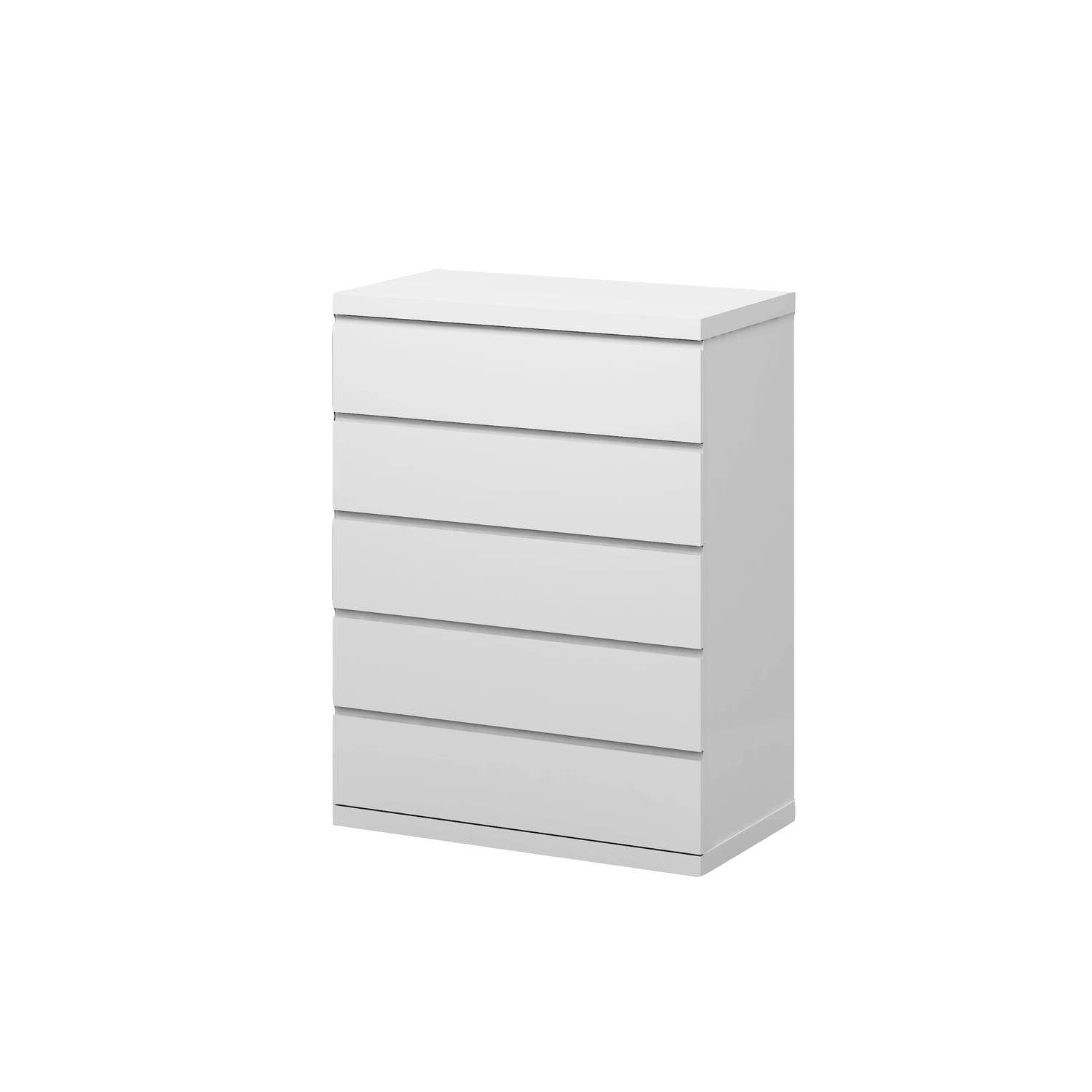 Contemporary High Gloss White Chest with Soft Close Drawers