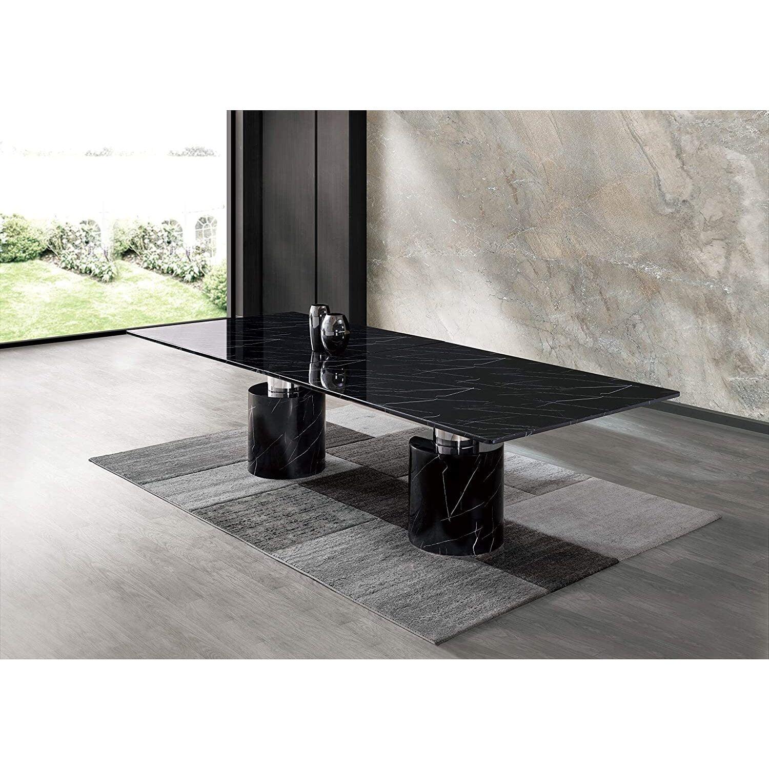Modern Glossy Marble Rectangular Dining Table for 14