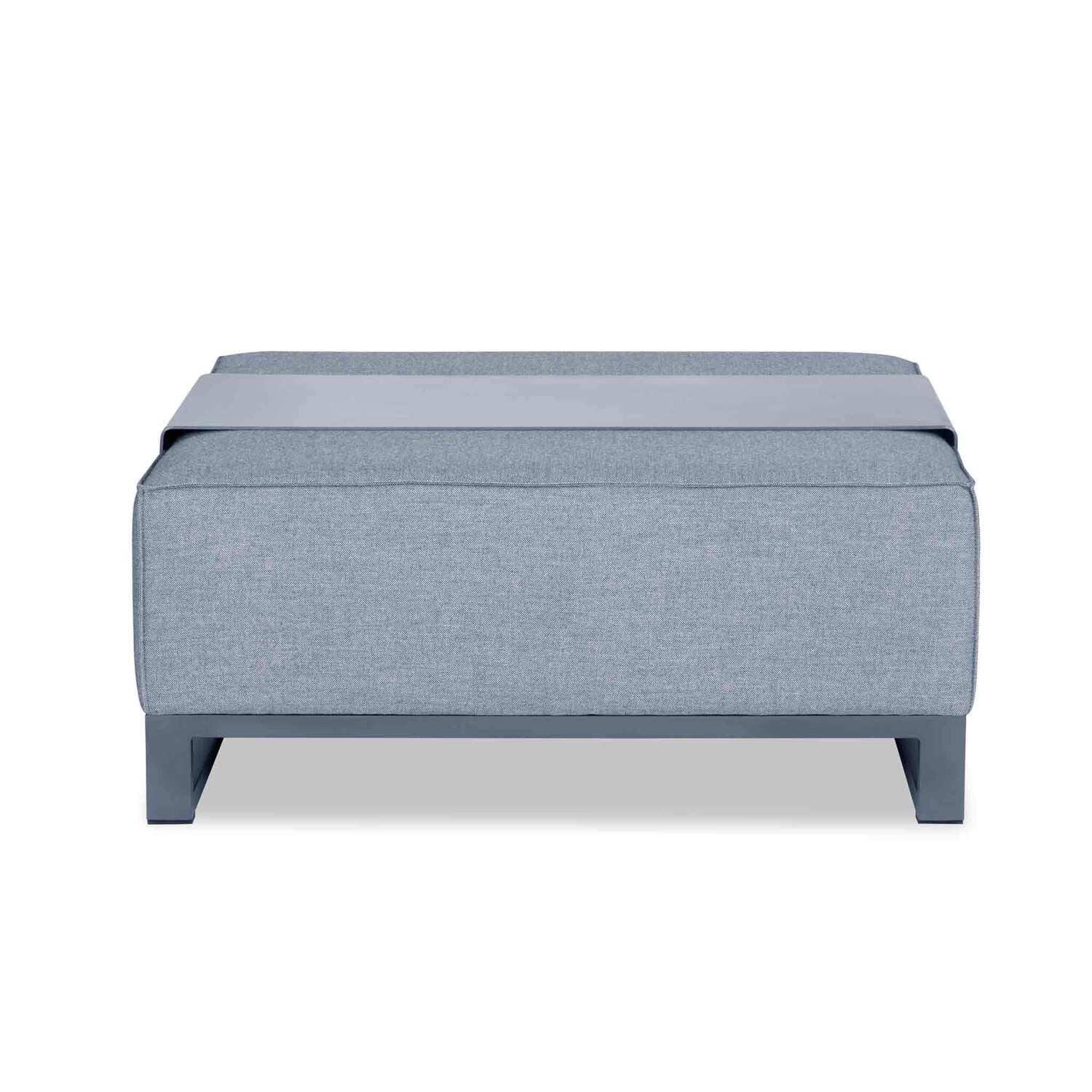 Sensation Grey Acrylic and Aluminum Modular Outdoor Ottoman