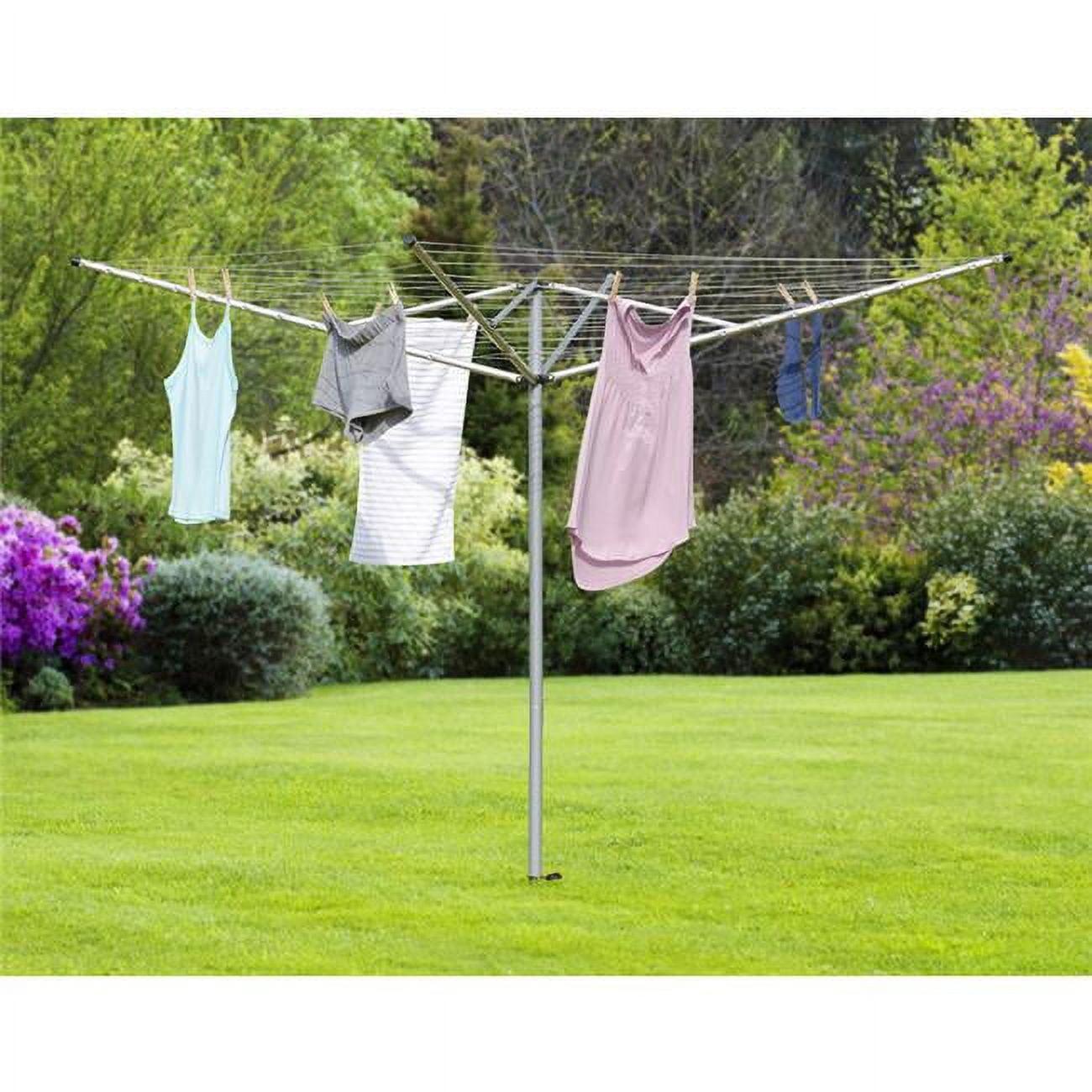 Whitmor Silver Aluminum Rotary Outdoor Clothes Drying Rack