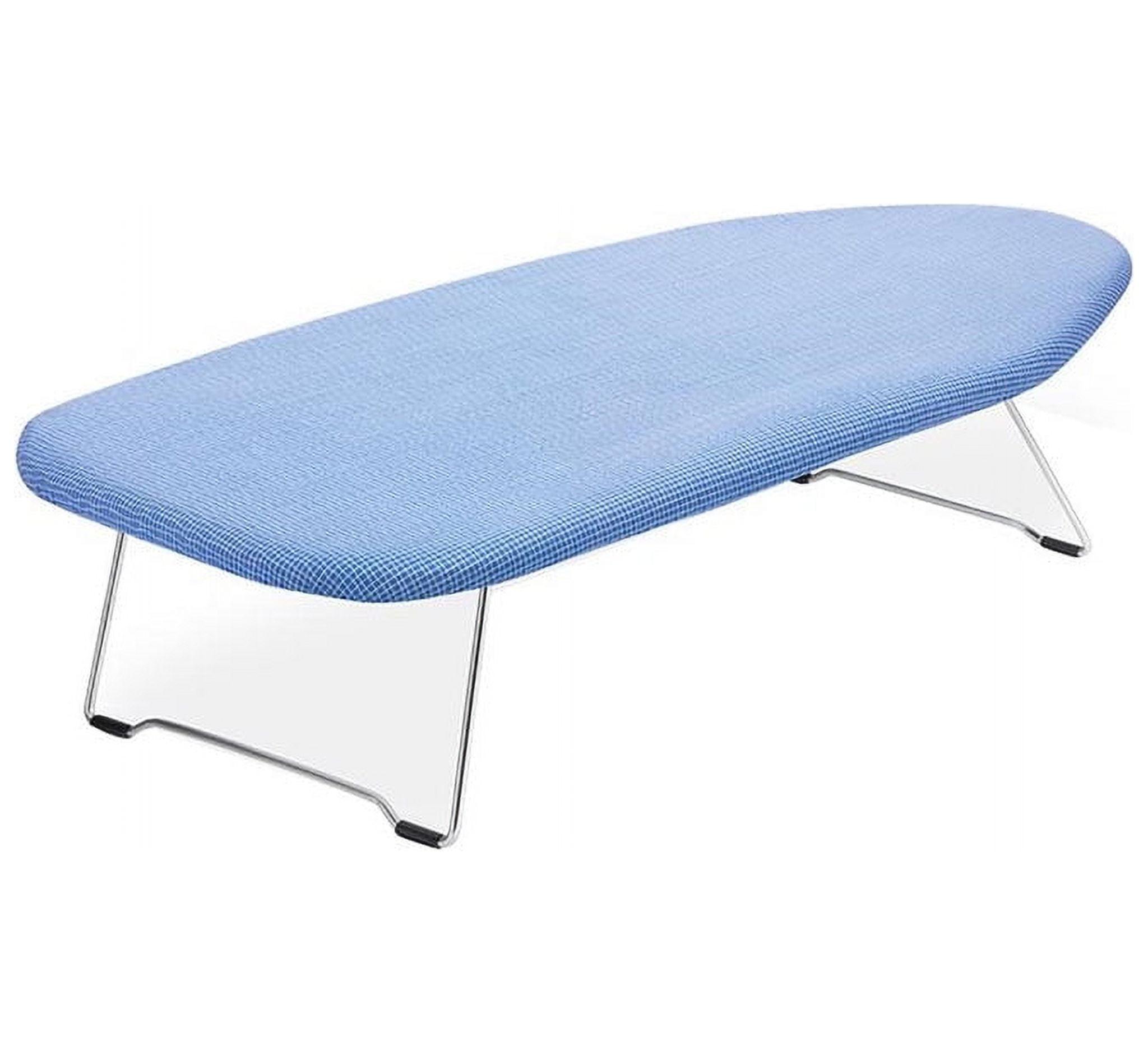 Blue Metal Mesh Tabletop Ironing Board with Padded Cover