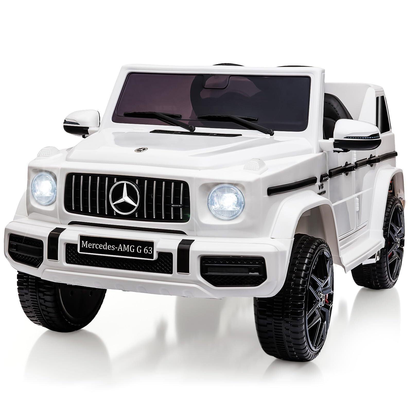 12V White Mercedes-Benz G63 Kids Ride-On Car with Remote Control