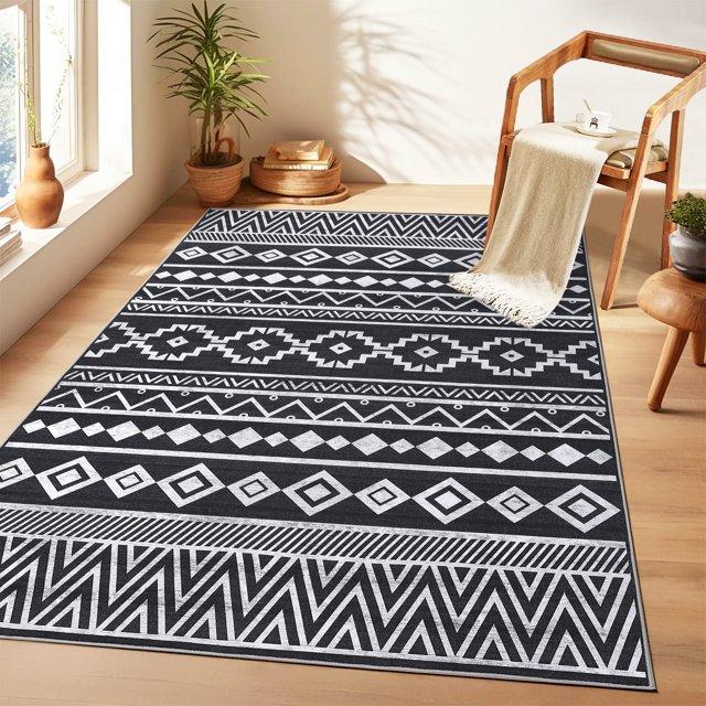 Union Rustic Soft Area Rug, Anti Slip, Washable, Pet Friendly, Boho Modern Carpet for Living Room Bedroom