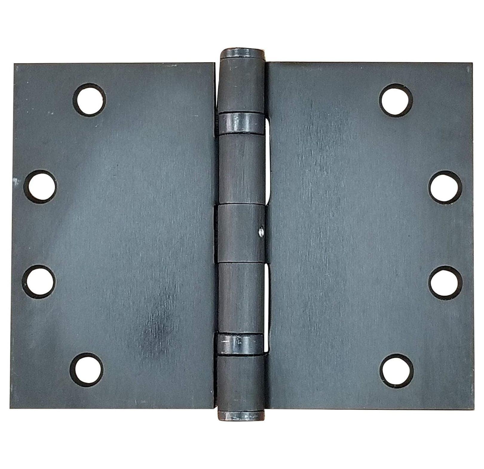 Wide Throw Hinge - Heavy Duty Steel with Oil Rubbed Bronze Finish, 4.5 Inch x 6 Inch, Bearing, 2 Pack