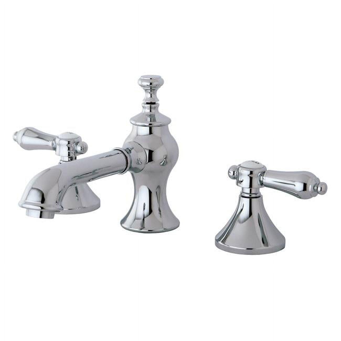 Polished Chrome 8-Inch Widespread Double Handle Bathroom Faucet