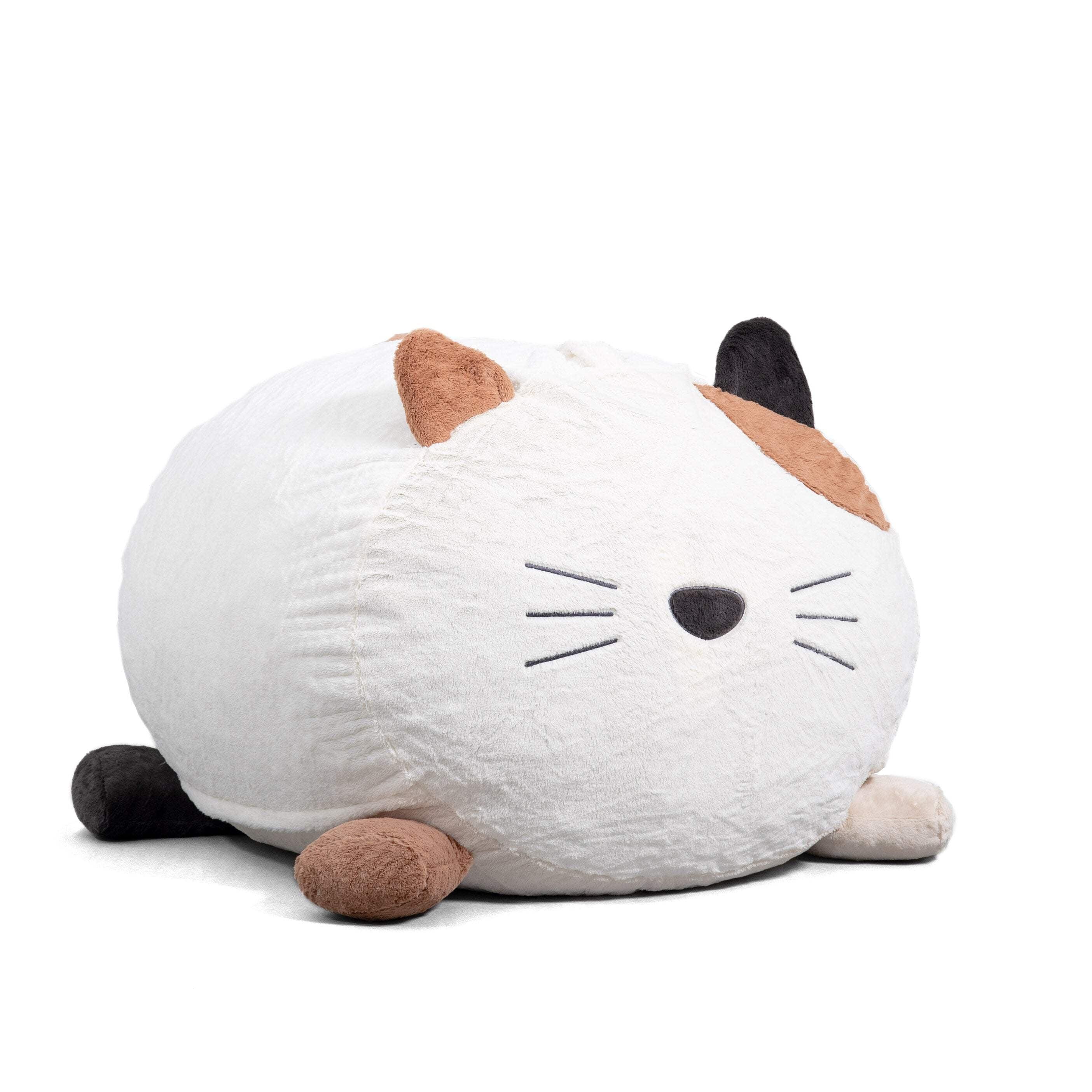 Big Joe Wild Things Foam Filled Animal Bean Bag Chair with Removable Cover, Soft Faux Fur, Kids and Teens,Francesca Feline