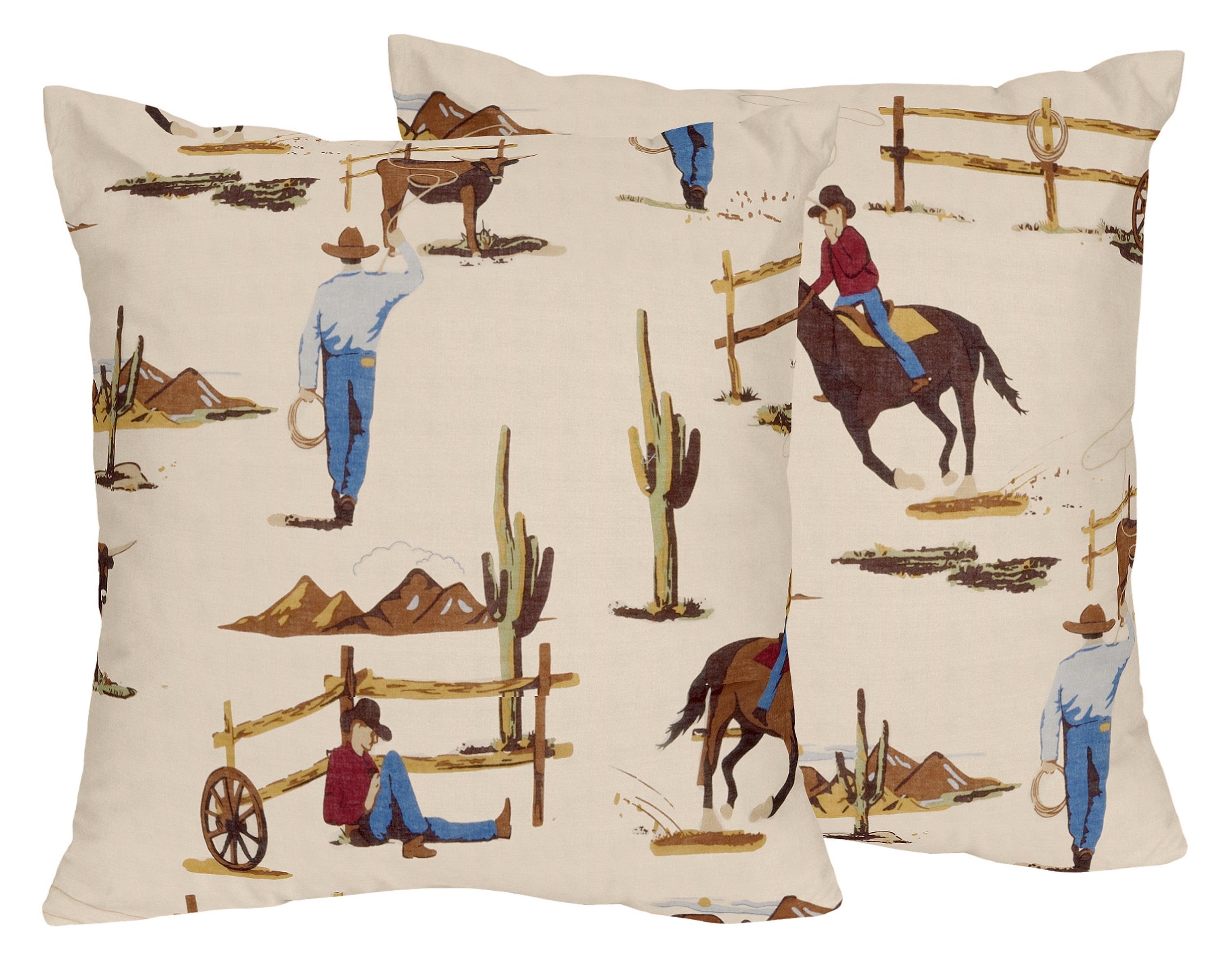 Wild West Cowboy Decorative Throw Pillow (Set of 2) (Set of 2)