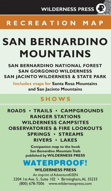 Wilderness Maps: Map San Bernardino Mountains: San Bernardino National Forest/San Gorgonio Wilderness/San Jacinto Wilderness and State Park (Other)