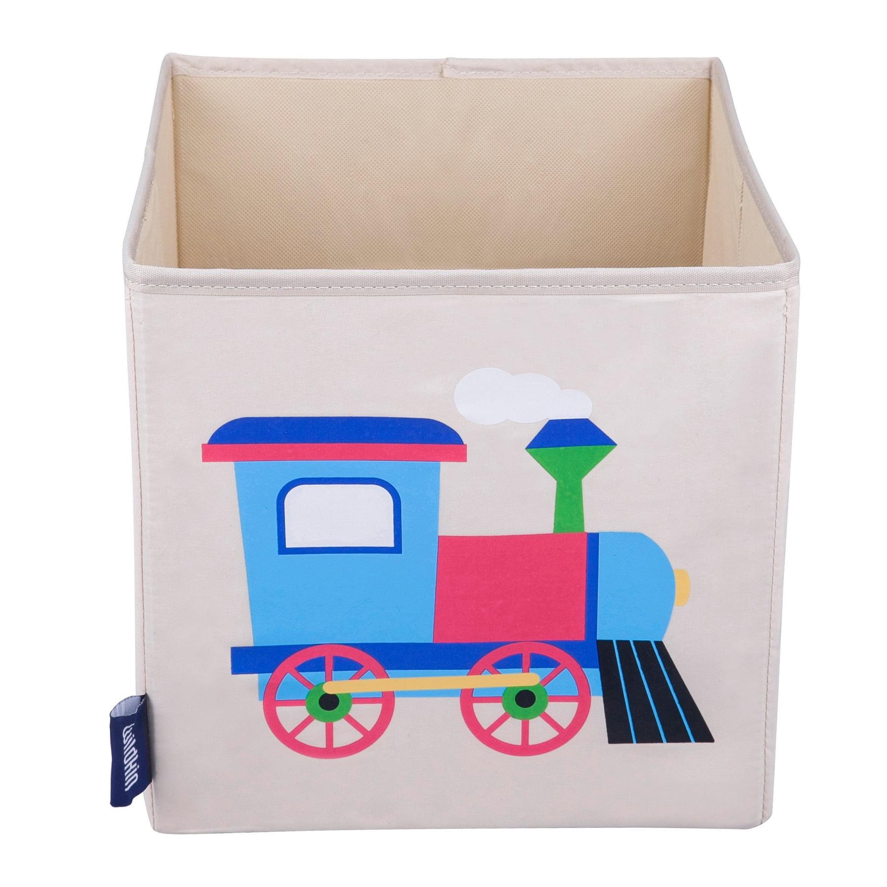 Wildkin Beige and Blue Kids Train Storage Cube