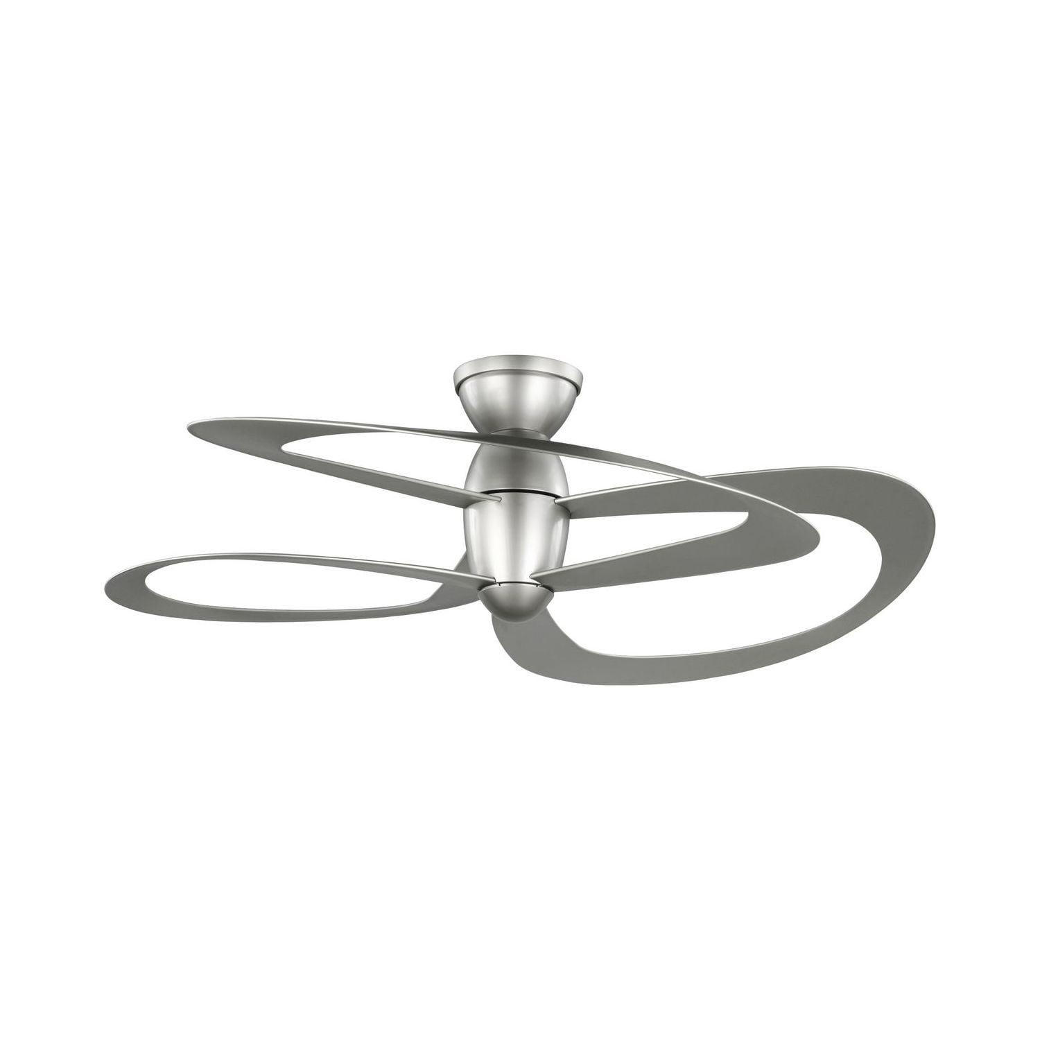 Willacy Collection 3-Blade Painted Nickel 48-Inch DC Motor Contemporary Ceiling Fan