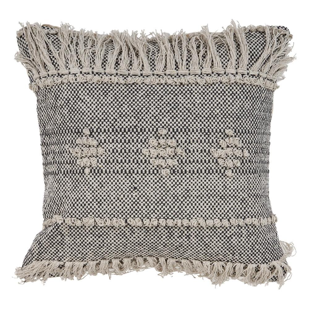 Willey Woven Paths Diamond Farmhouse Throw Pillow, Gray & Cream, 20" x 20"