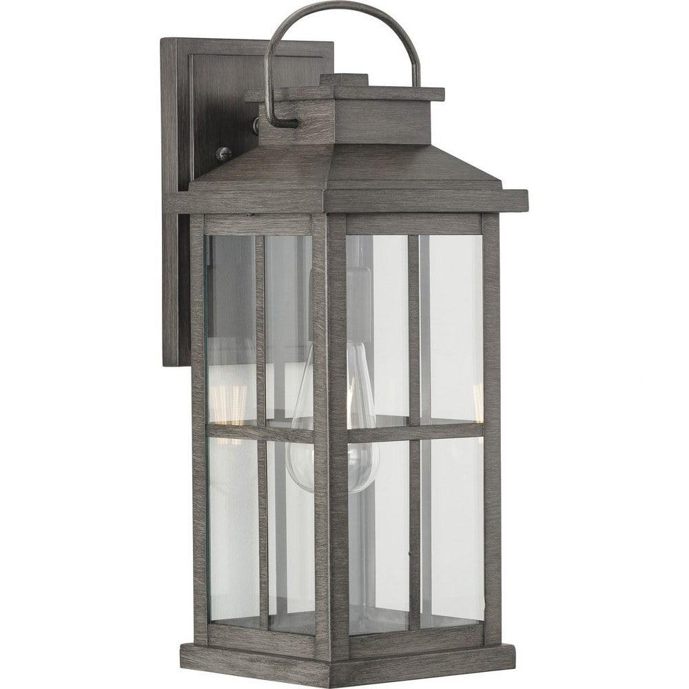 Progress Lighting Williamston 1-Light Antique Pewter Outdoor Wall Lantern with Clear Glass