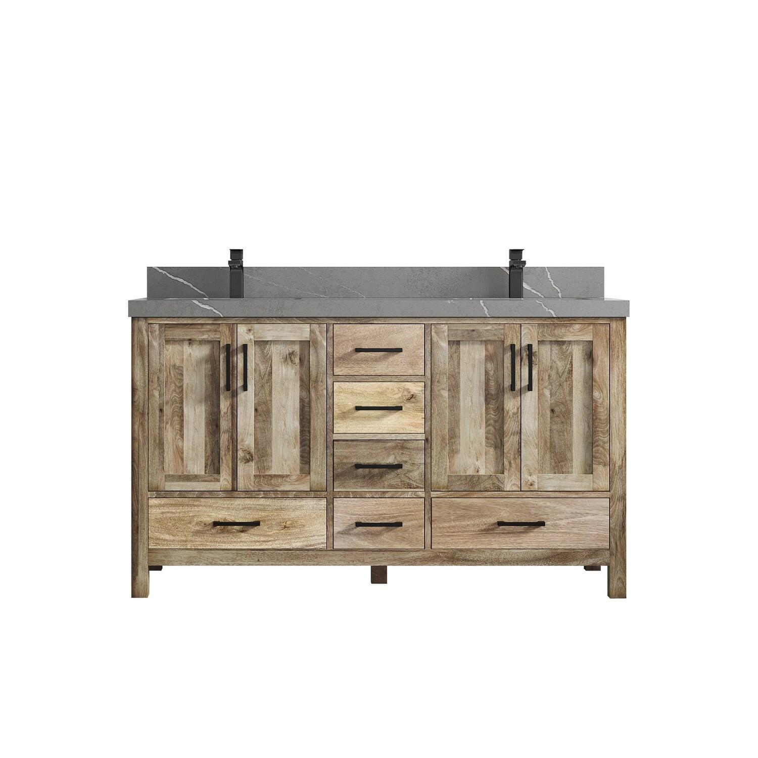 Malibu 60'' Double Bathroom Vanity with Top