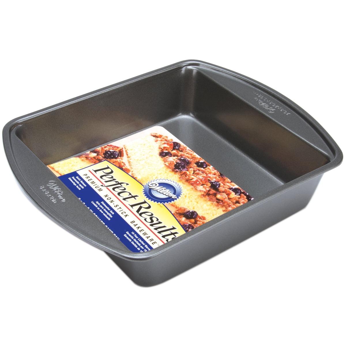 Wilton 8-Inch Gray Non-Stick Square Cake Pan