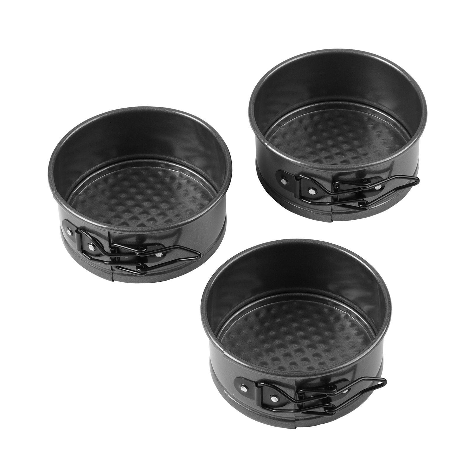 Wilton 4-Inch Mini Springform Pans for Mini Cheesecakes, Pizzas and Quiches, Durable Non-Stick Surface, Set 3-Piece