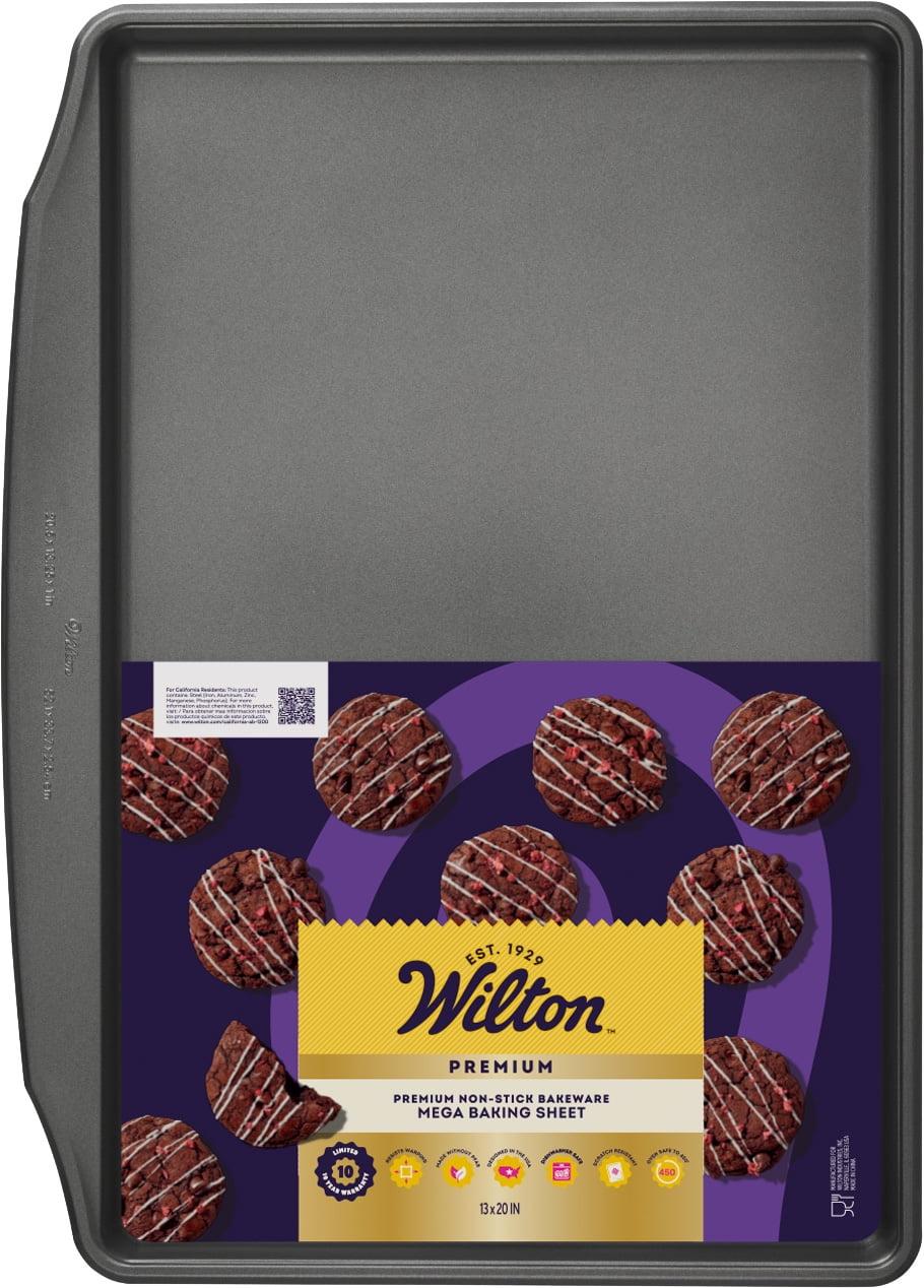 Wilton Premium Non-Stick Cookie Sheet Steel Baking Pan 13" x 20" Rectangular Baking Tray Packaging May Vary