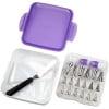 Wilton 46-Piece Purple Cake Decorating Set with Stainless Steel Tips