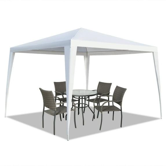XF XINFENG 10'x10' Outdoor Wedding Party Canopy Tent, Camping Shelter Waterproof Outdoor Party Tent White Patio Gazebo Canopy Tents for BBQ Pavilion Canopy Cater Events
