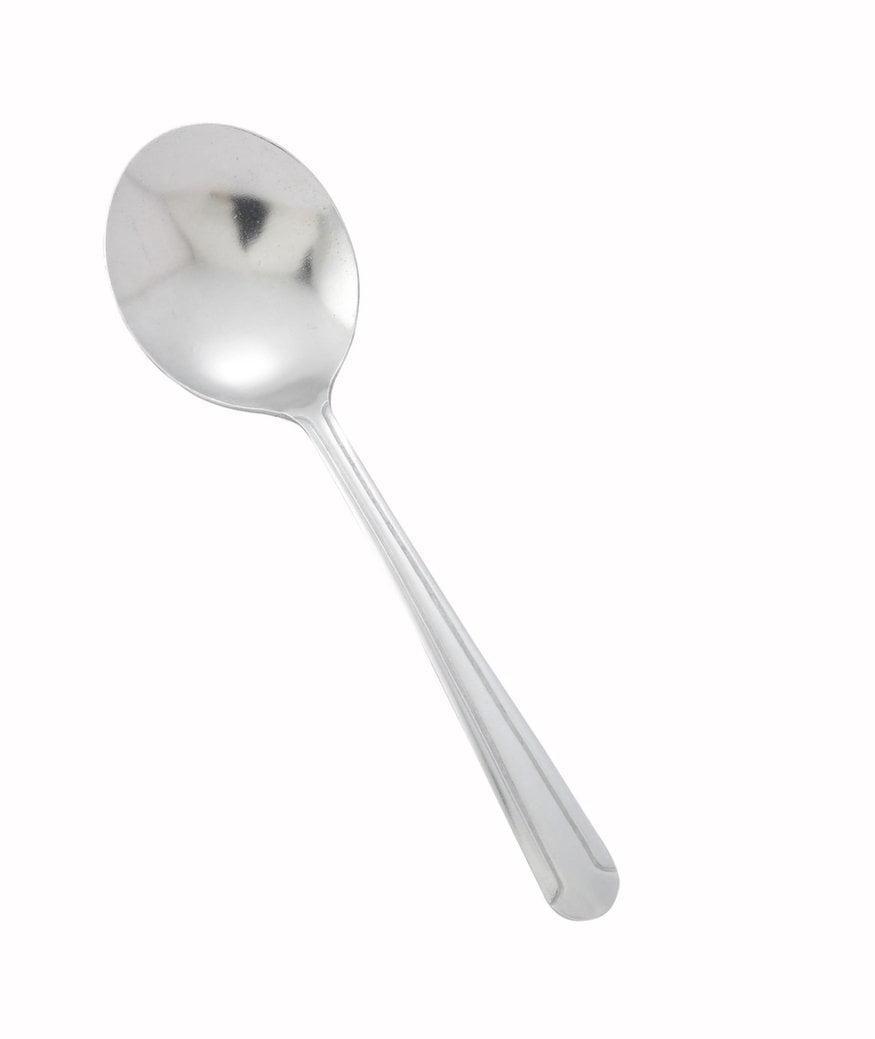 Winco 0081-04 24-Piece Dominion Bouillon Spoon Set, 18-0 Stainless Steel
