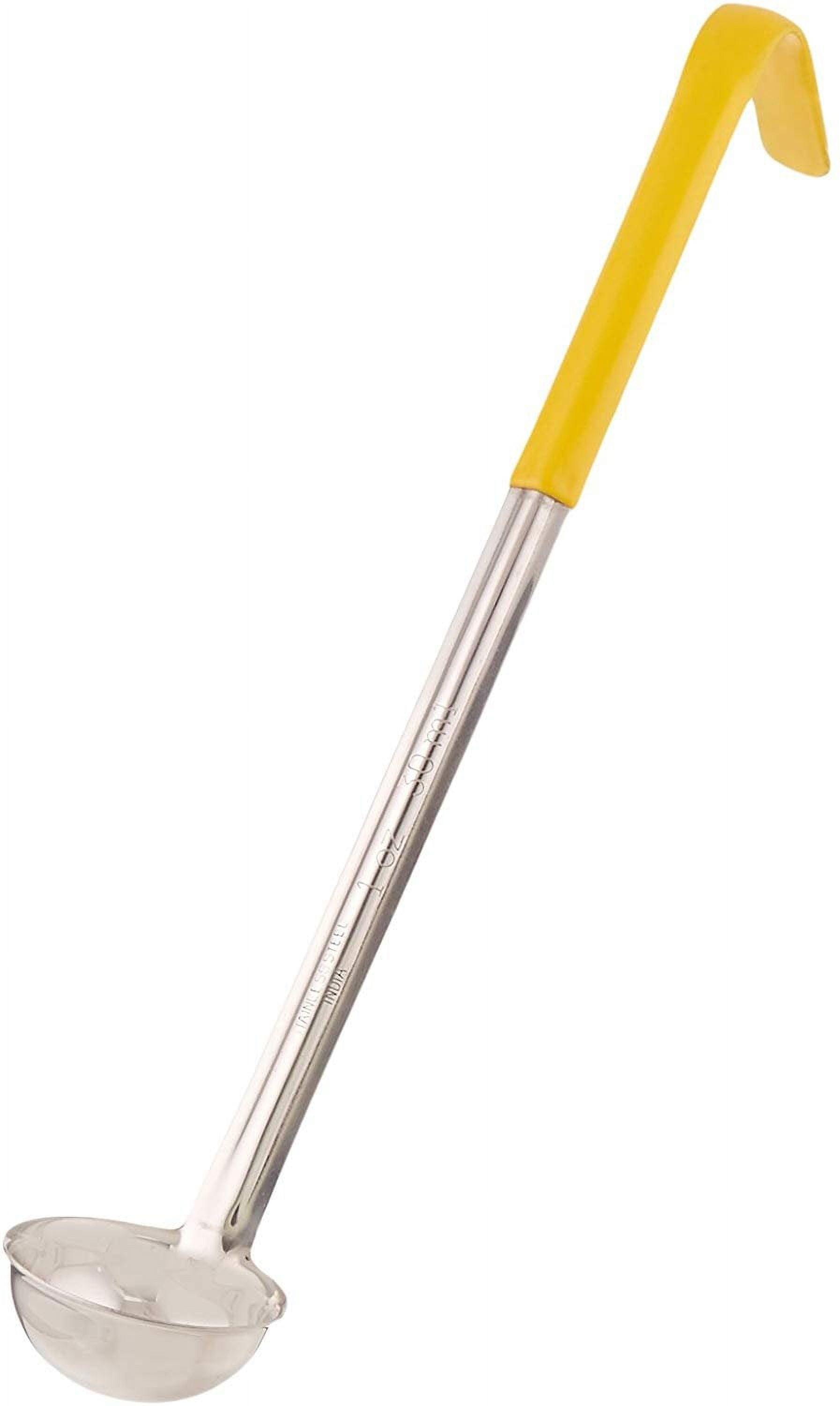 Yellow Handle 1 Oz Stainless Steel Ladle